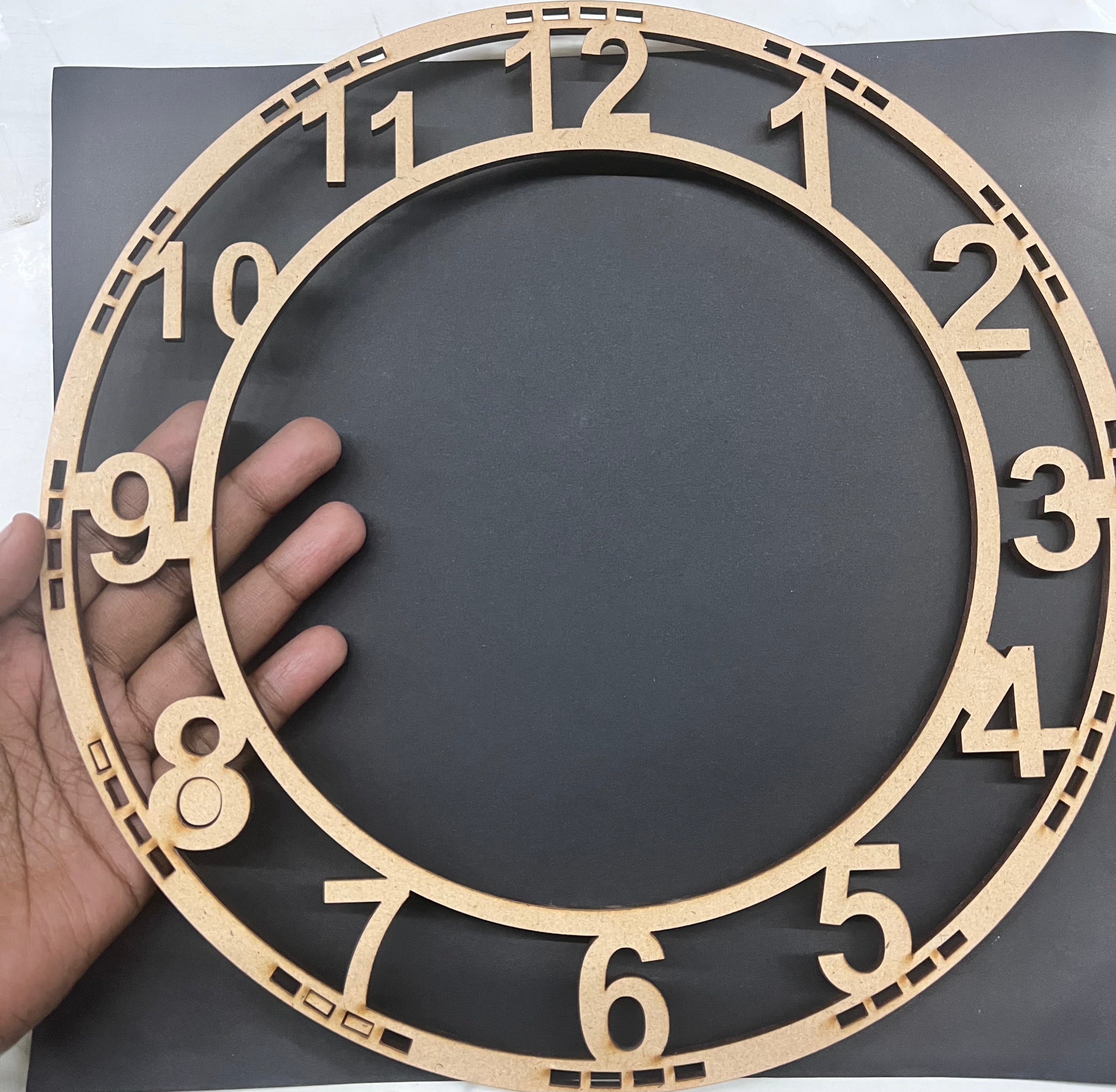 Wooden mdf clock number 10inch