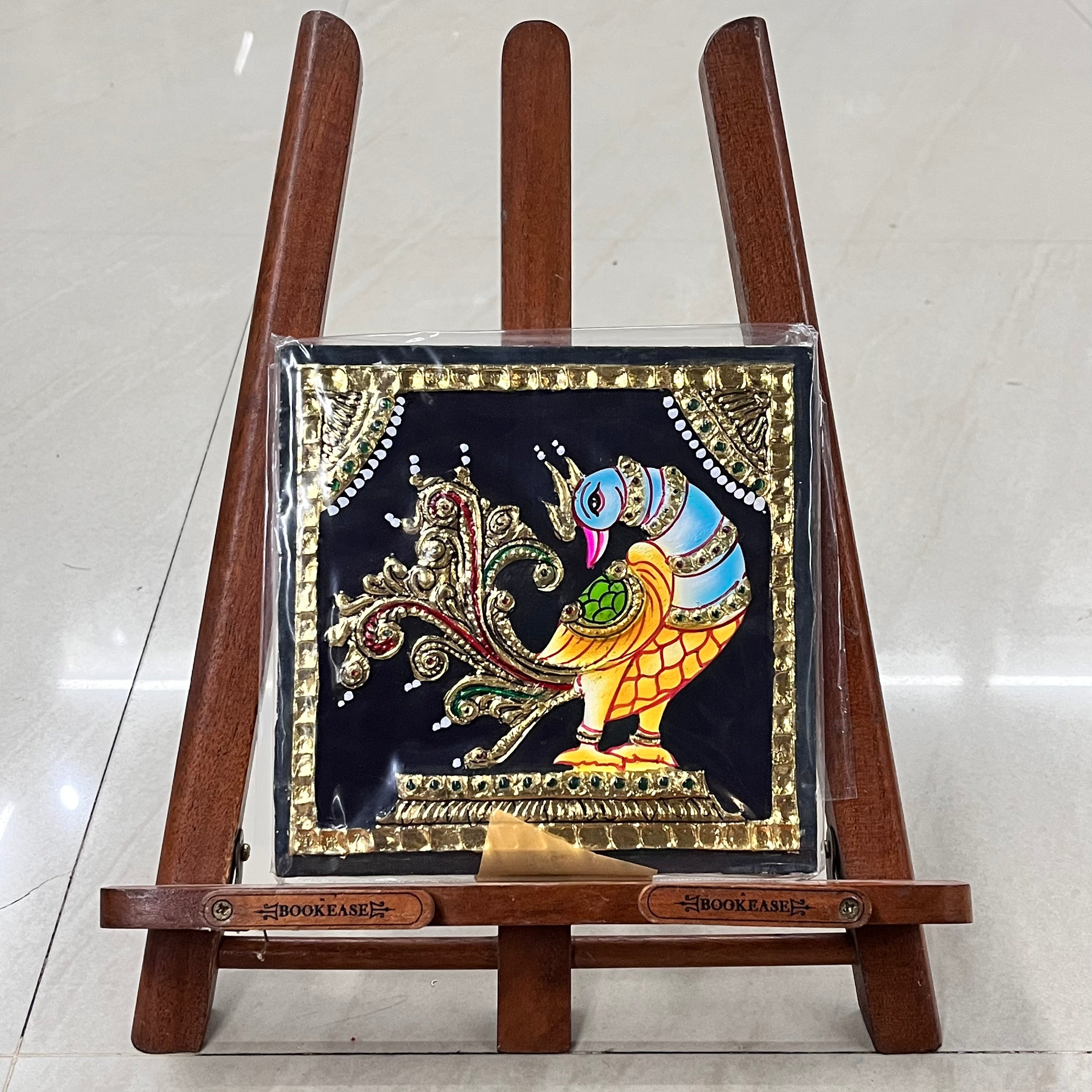 Peacock Tanjore painting 6x6 assorted 1pack 15days delivery form payment date