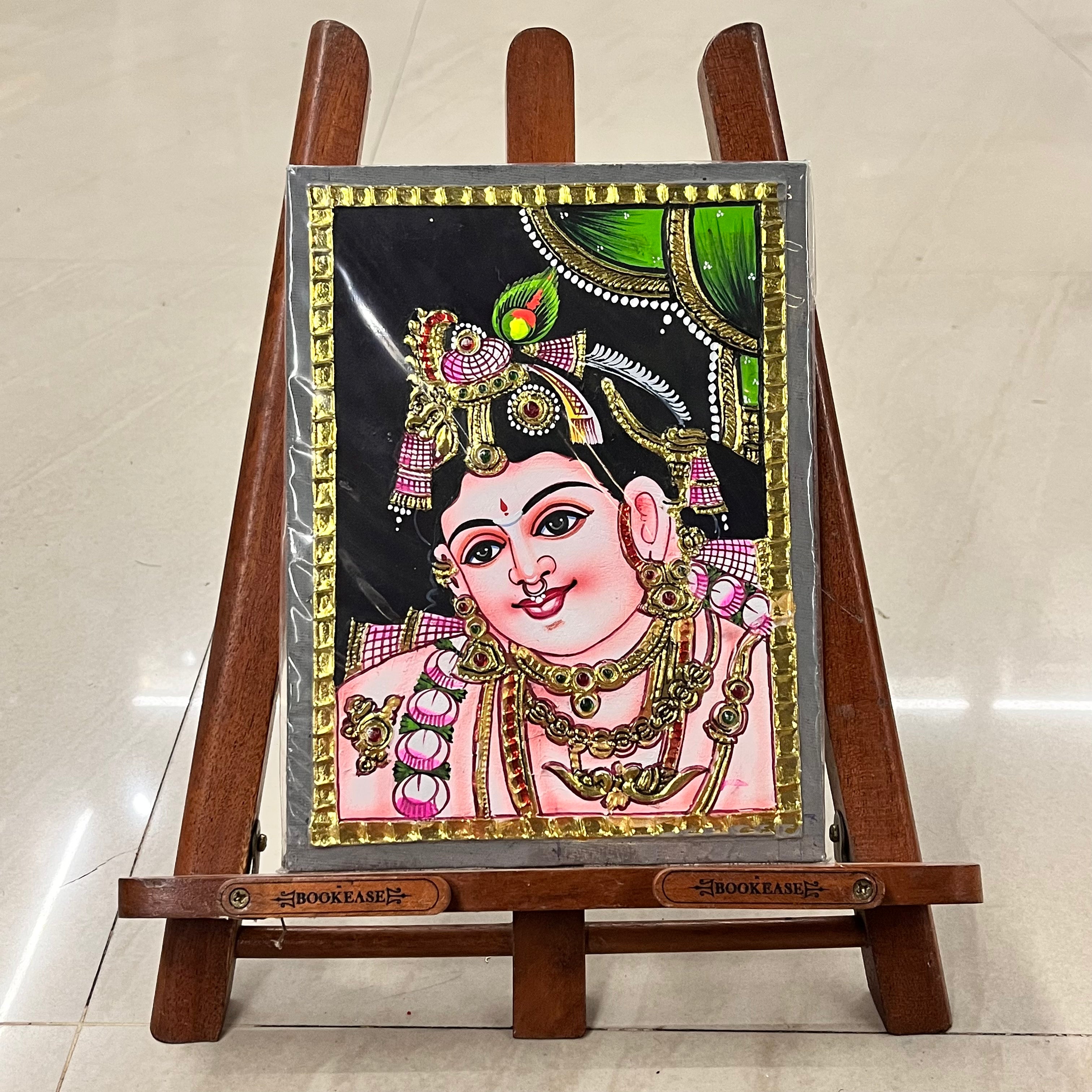 Krishna face Tanjore painting 8x6 15days delivery form payment date-1pack