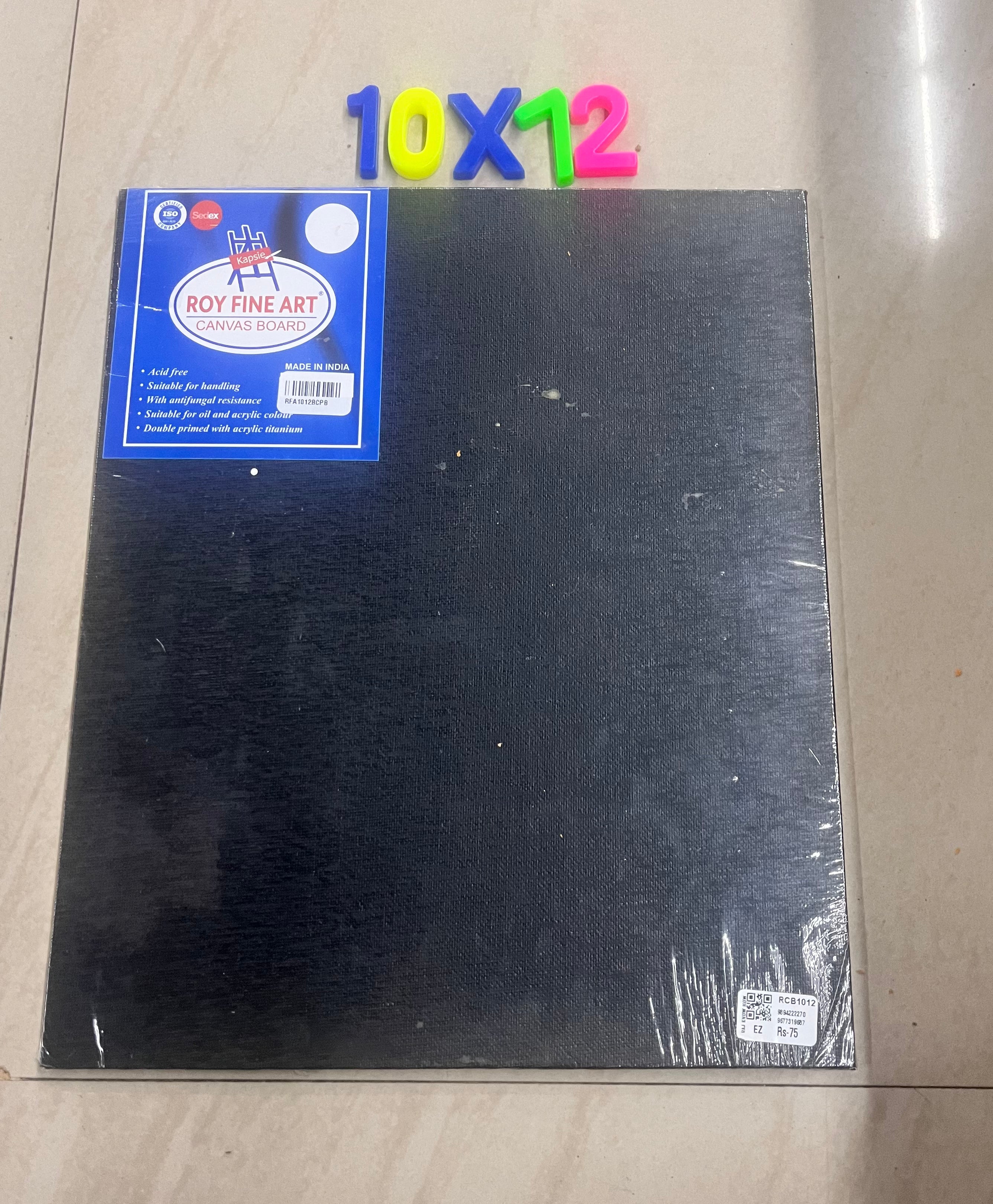 Roy fine art black canvas board