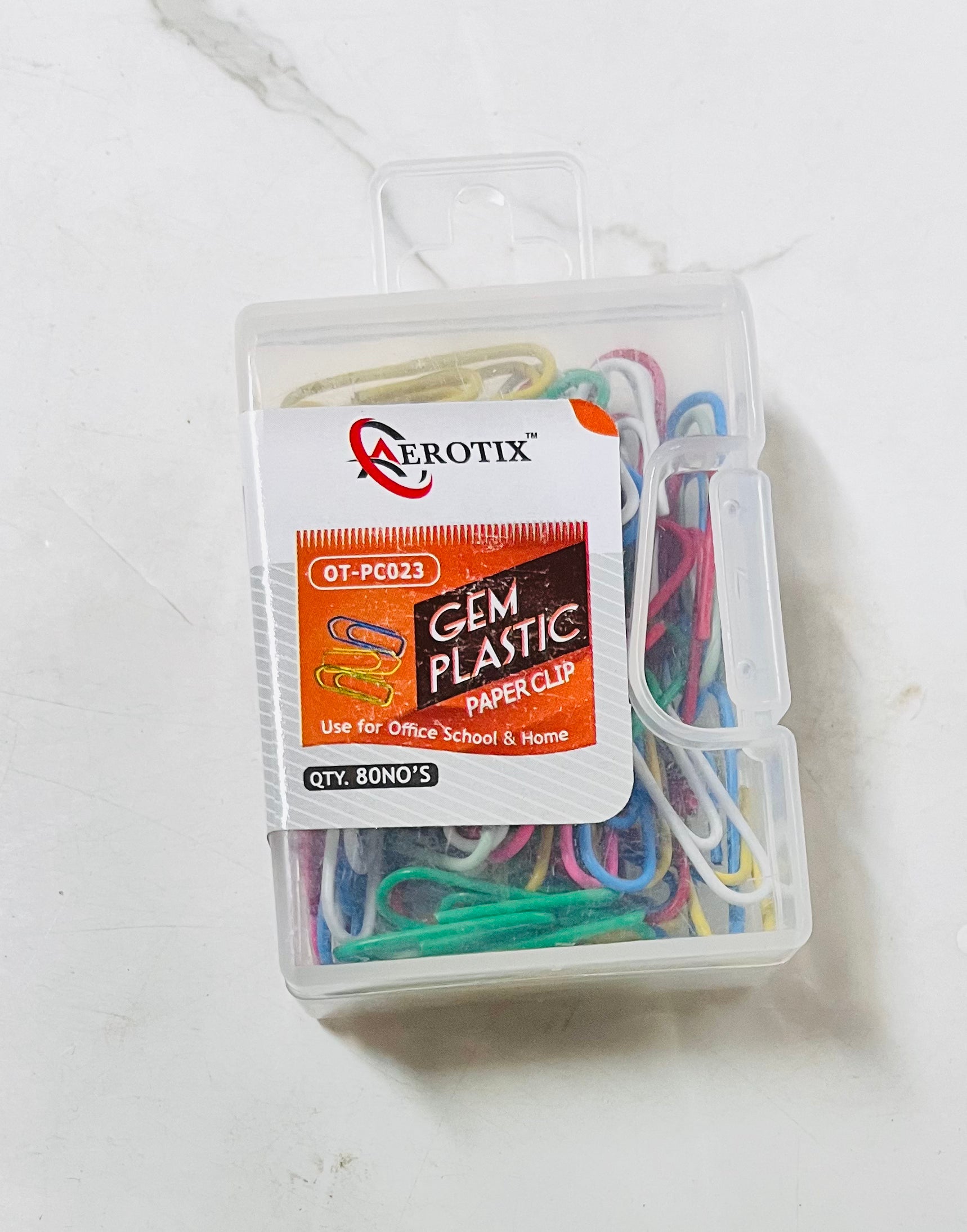 Aerotix gem plastic paper clip 28mm approx 80pcs -1pack /OT-PC023