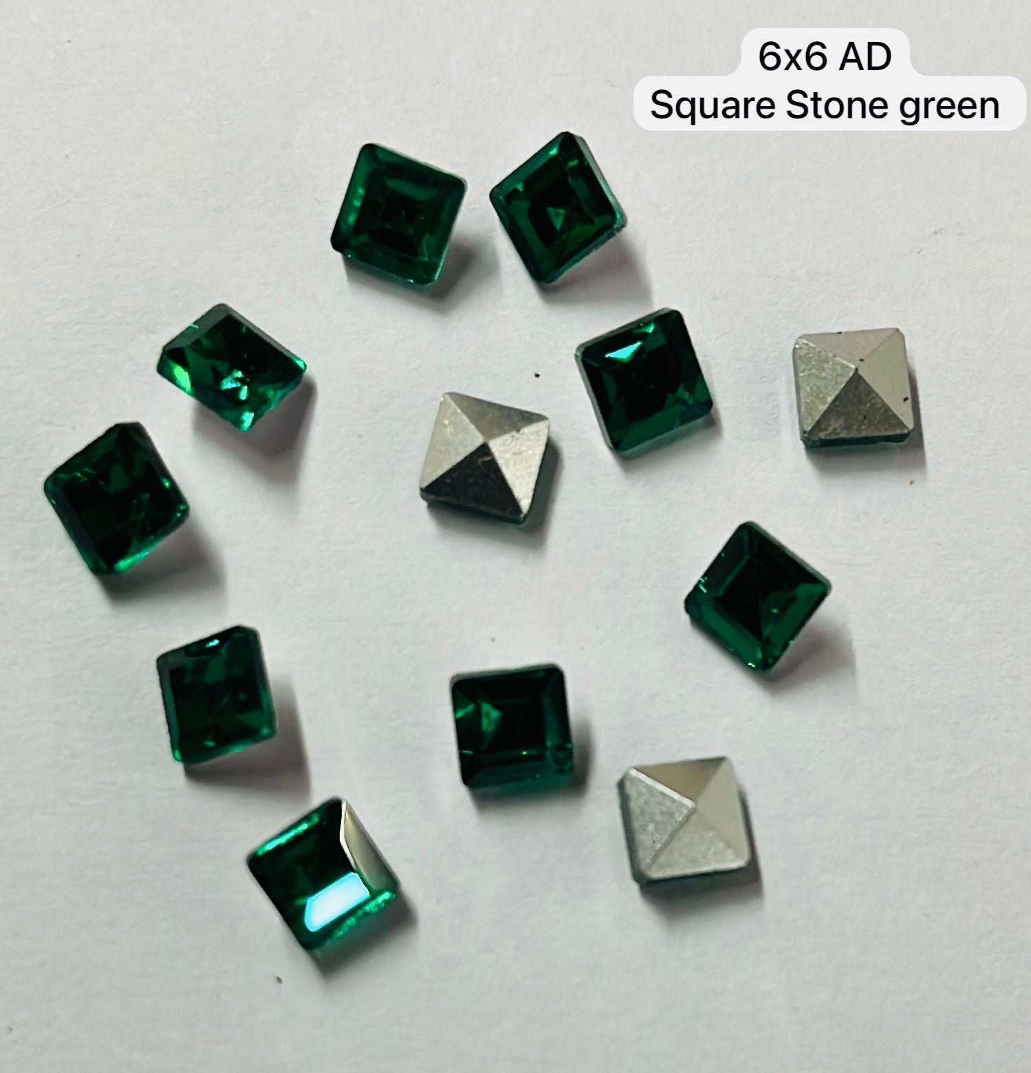 6x6 AD square Tanjore painting American diamond stone-12stones 1pack/3vibrant colours