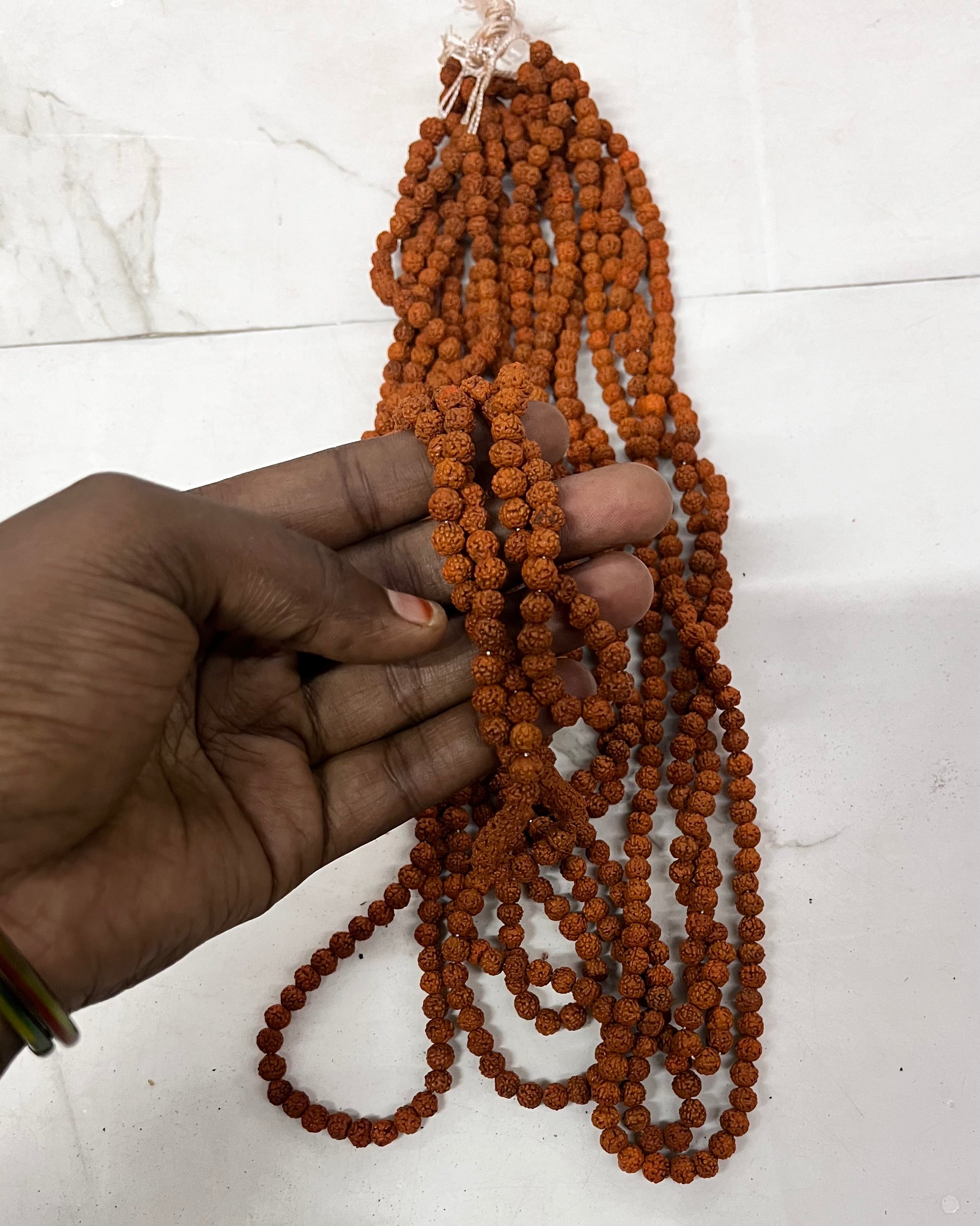 Rudraksha mala wooden beads 72 piece per line