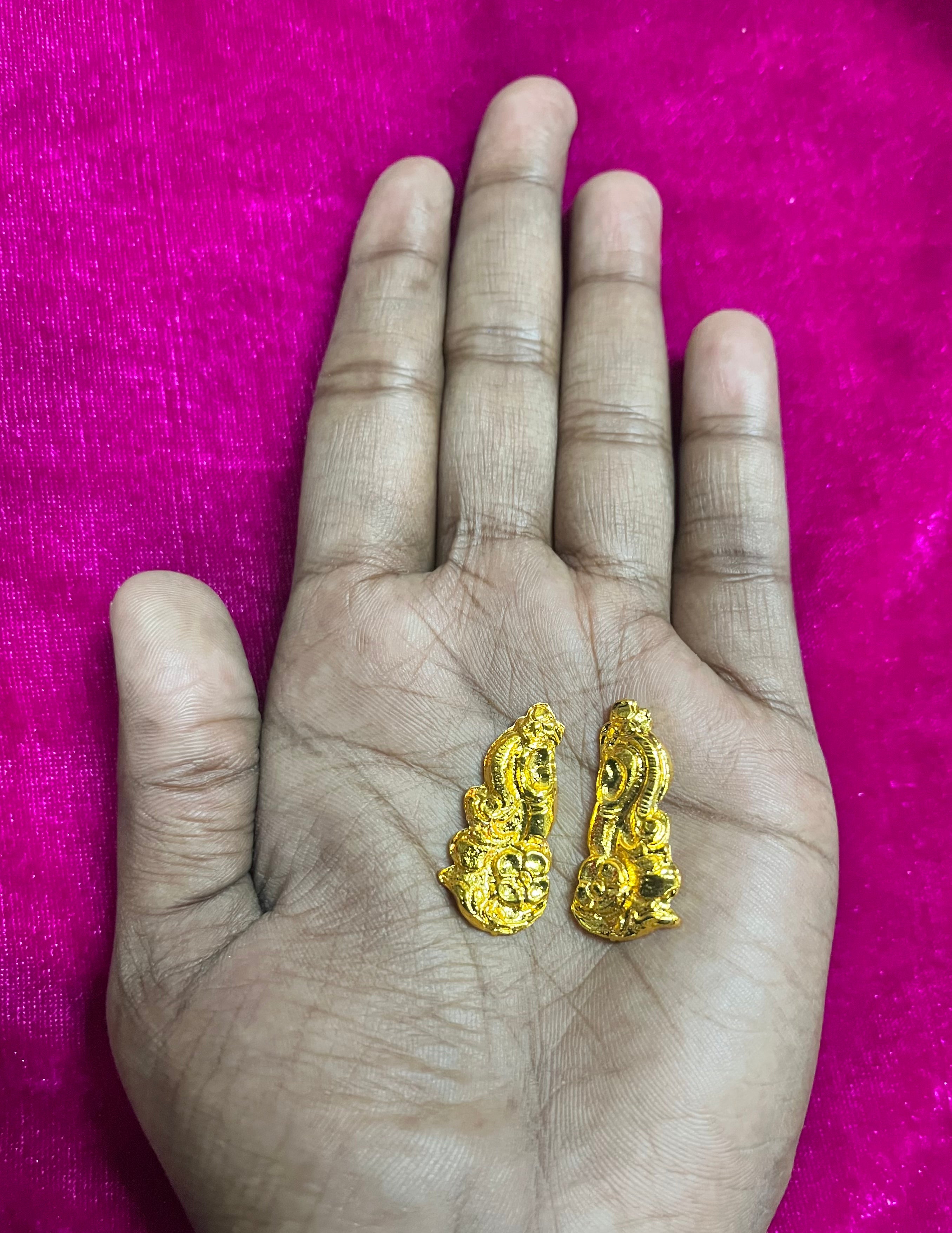 Karnapathakam gold cut earringsdifferent size available Goddoss jewelry-1piece pack