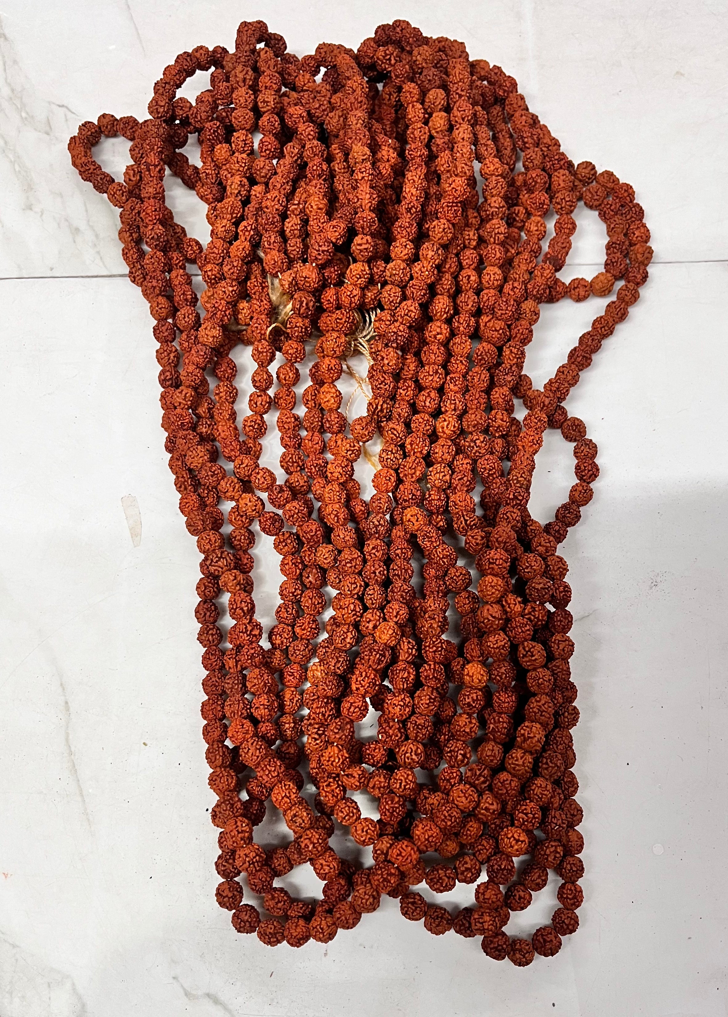 Rudraksha mala wooden beads 72 piece per line