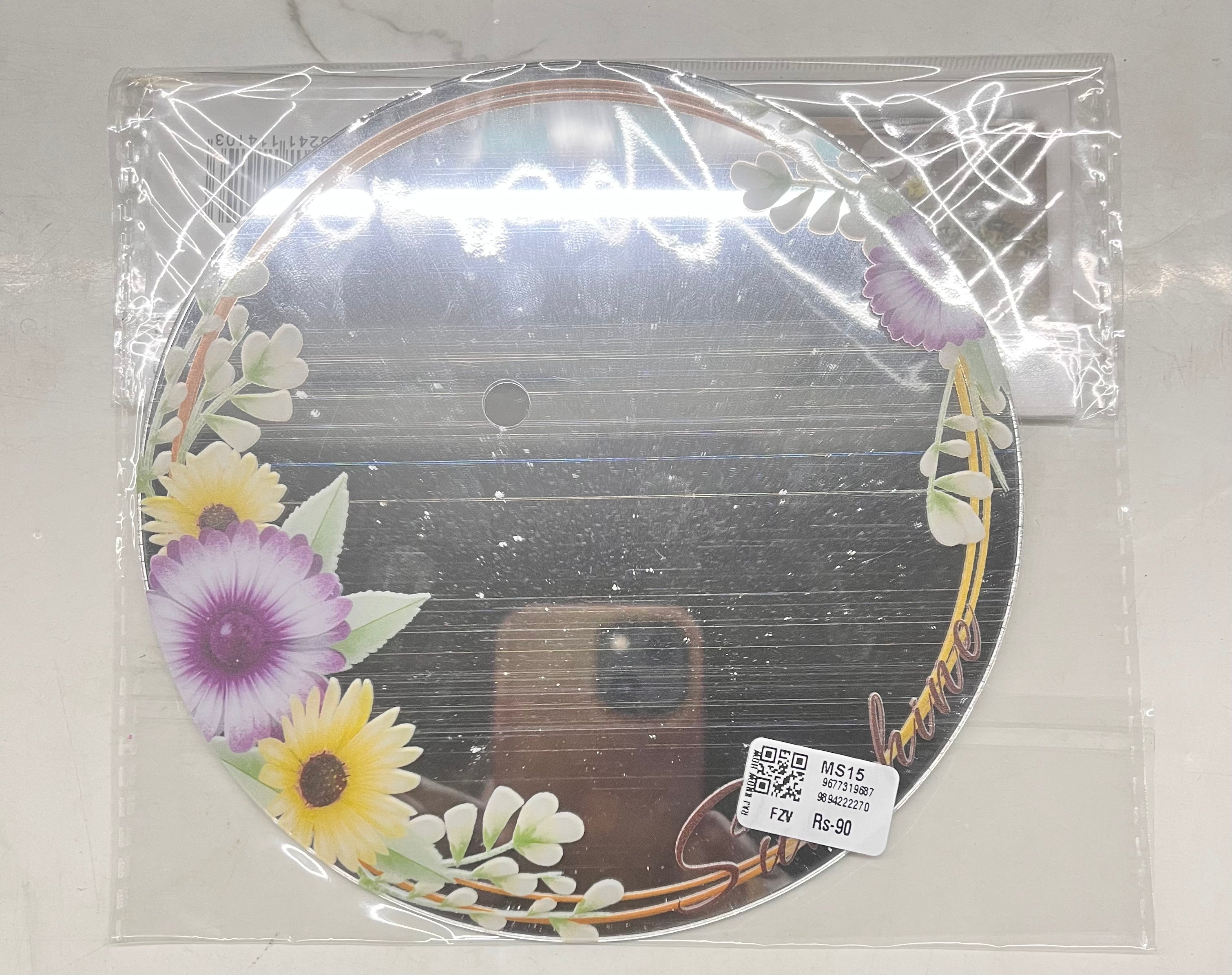 Mirror stickers 6inch-15cm -assorted design 1piece -ms15