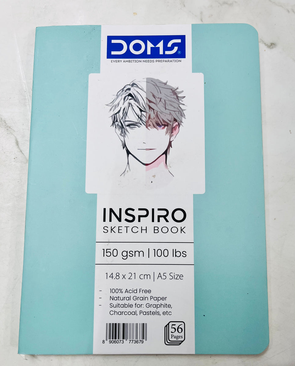 A5 Doms inspiro sketch book -150 gsm 56pages 1book /-3679 – KnowHowArtCraft