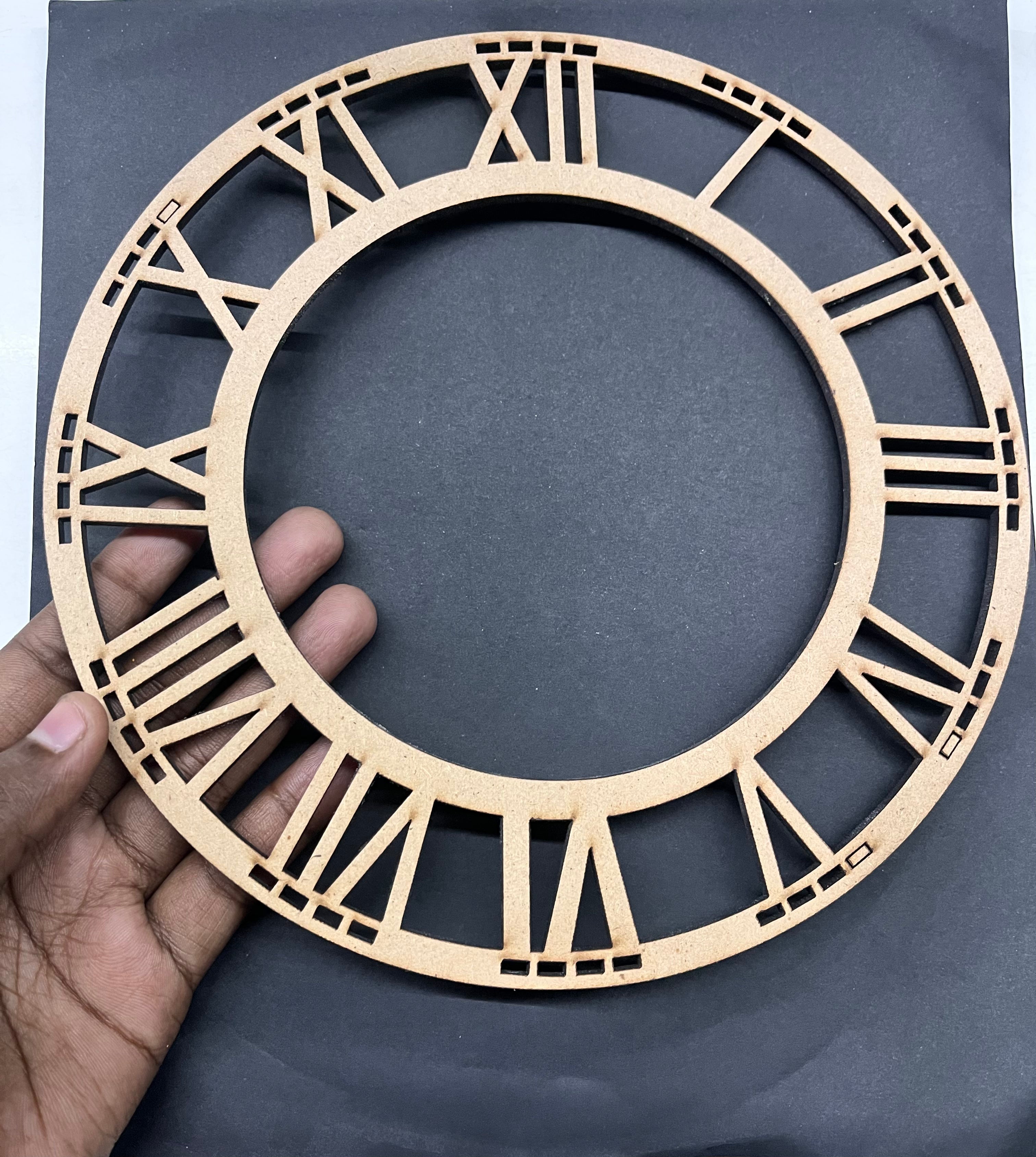 Wooden mdf clock roman 8inch-1piece