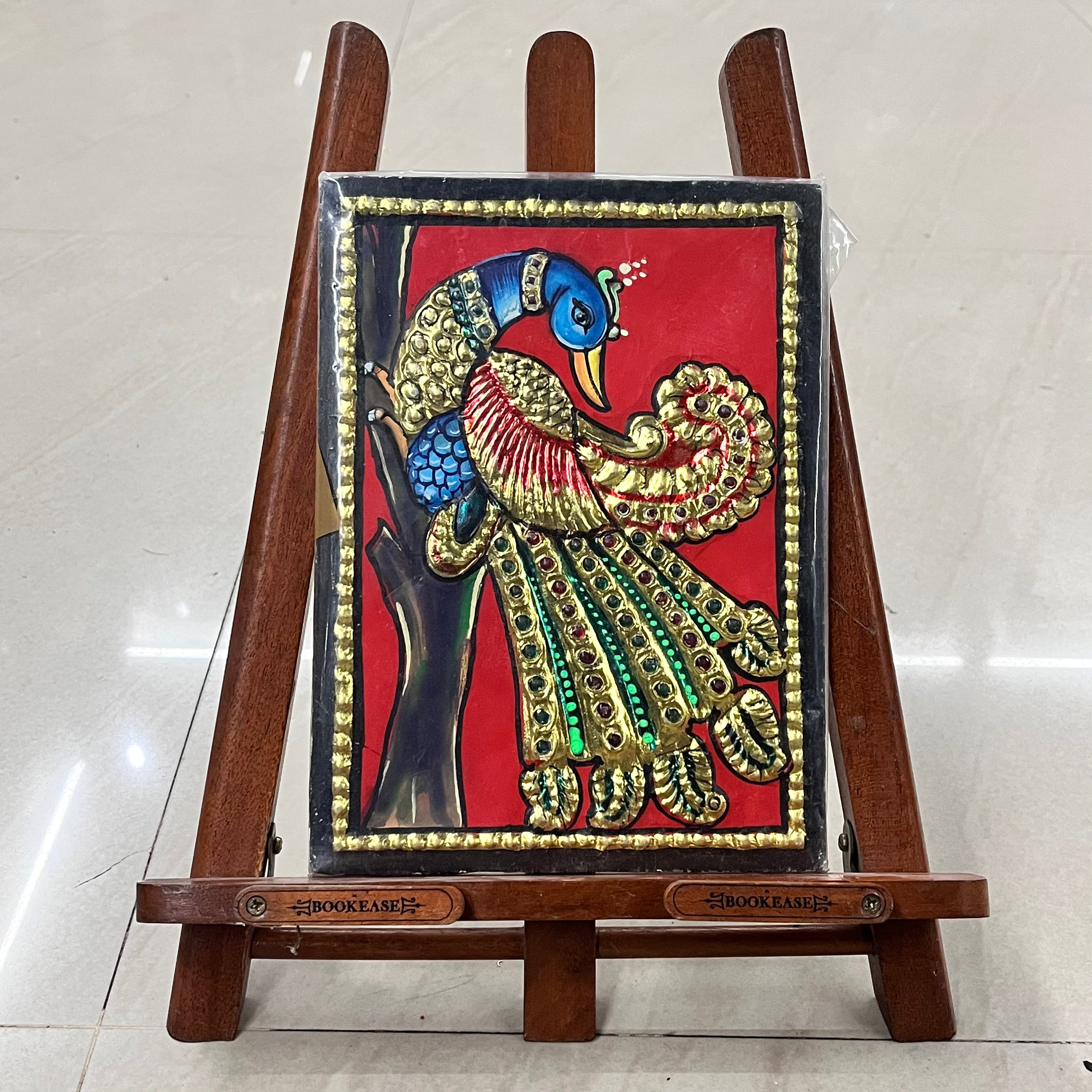 Peacock Tanjore painting 8x6 15days delivery form payment date-1pack
