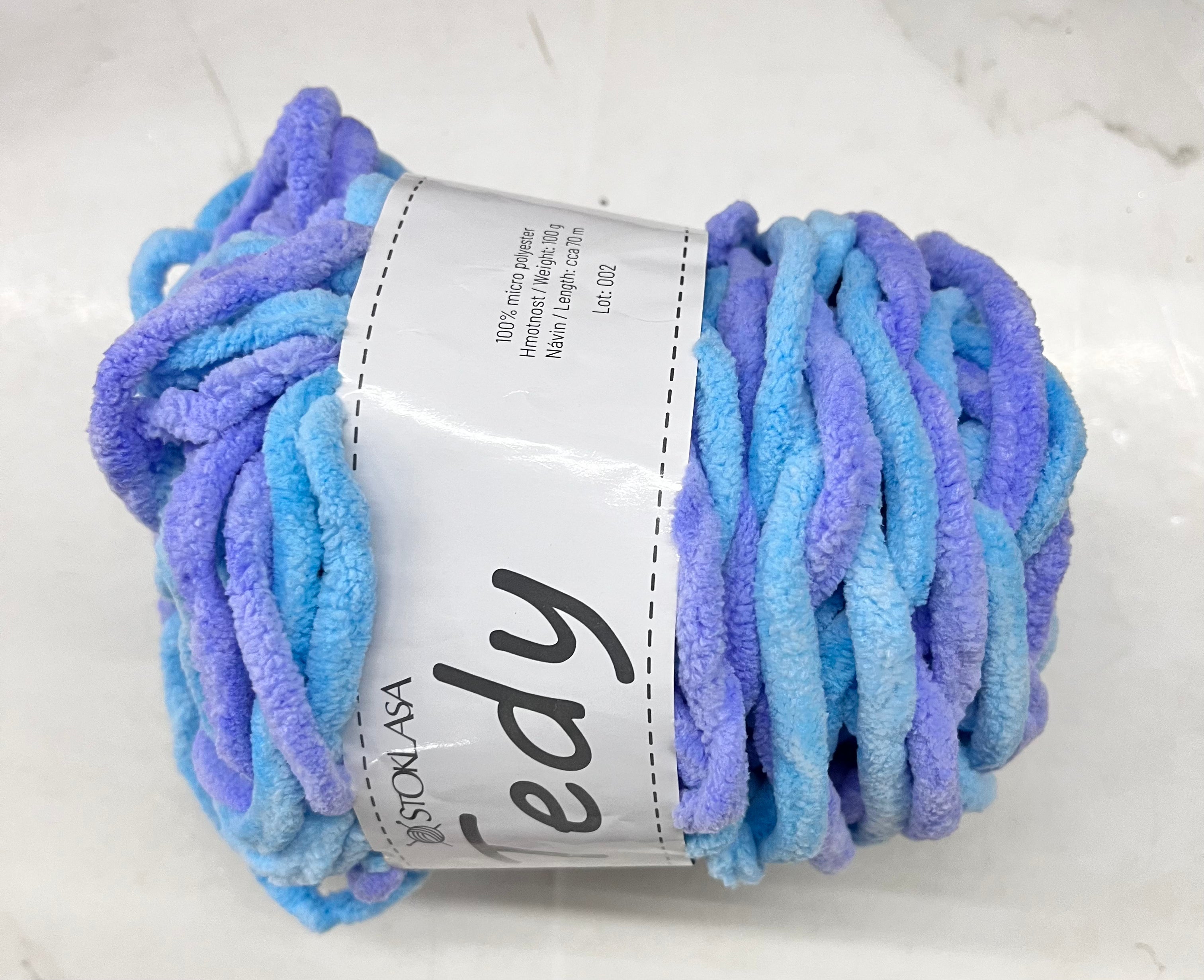 Tedy fluffy wool double colour-70m  100g