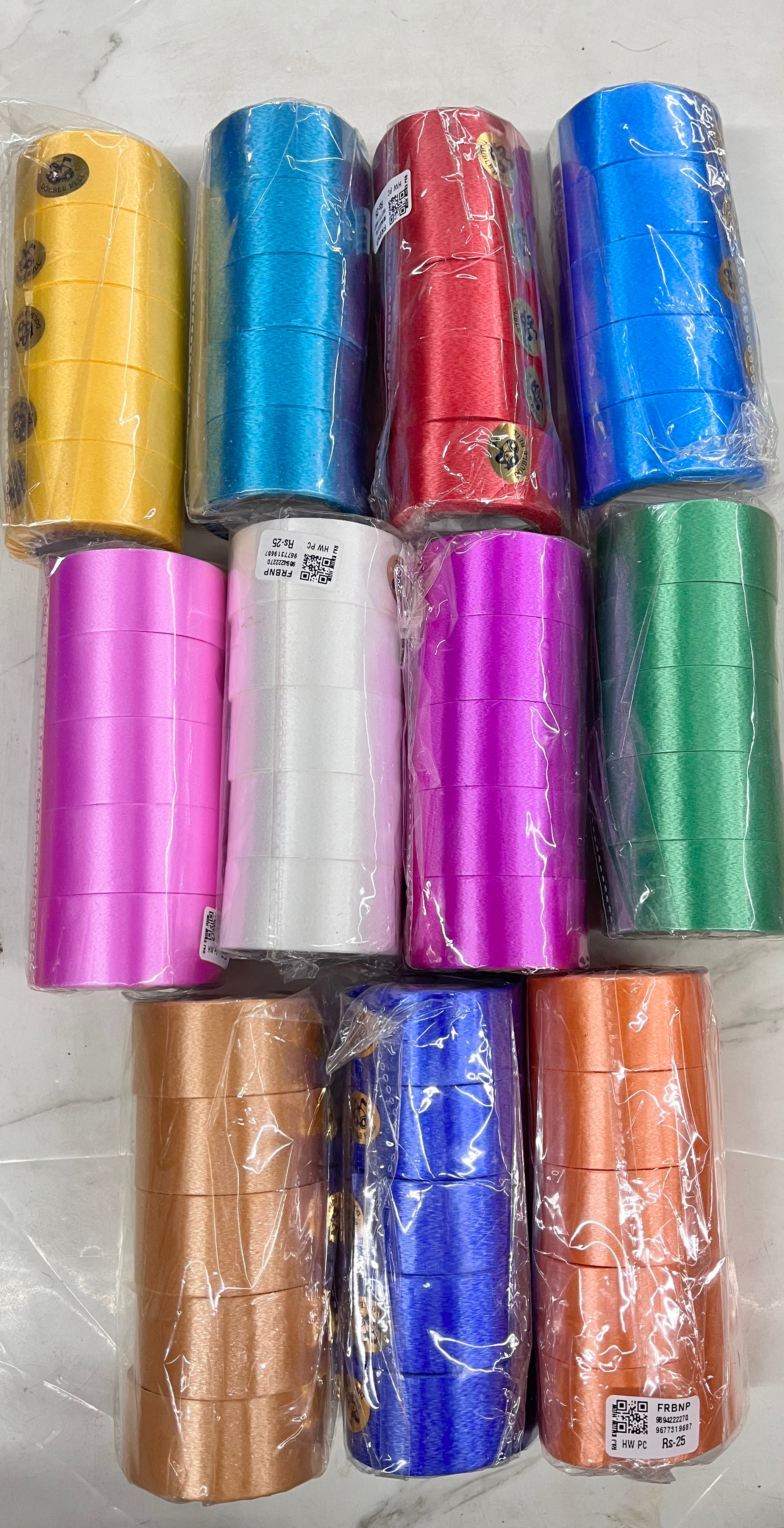 Frill ribbon plain FRBNP assorted colours