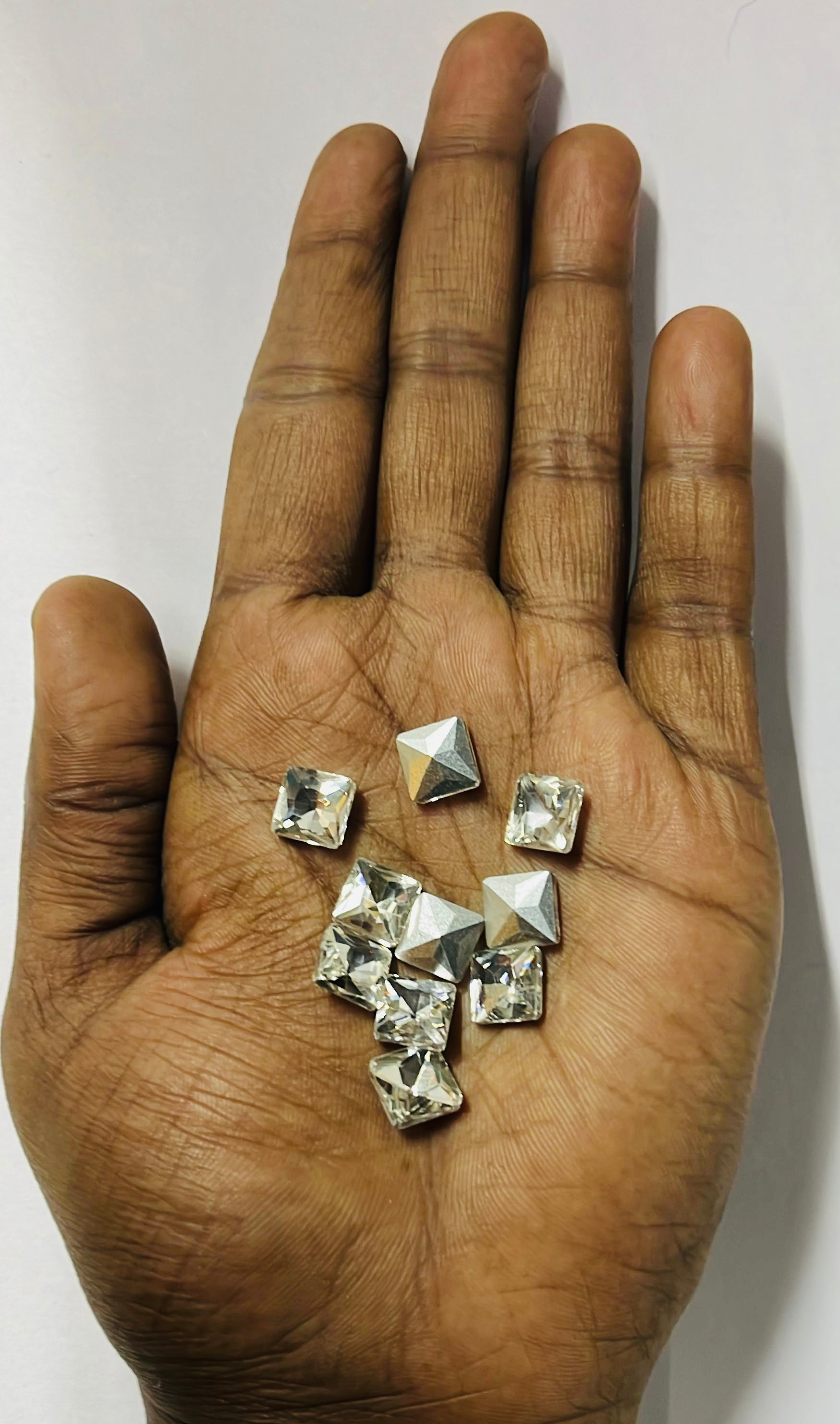 8x8-AD square Tanjore painting American diamond stone-10stones 1pack/3vibrant colours