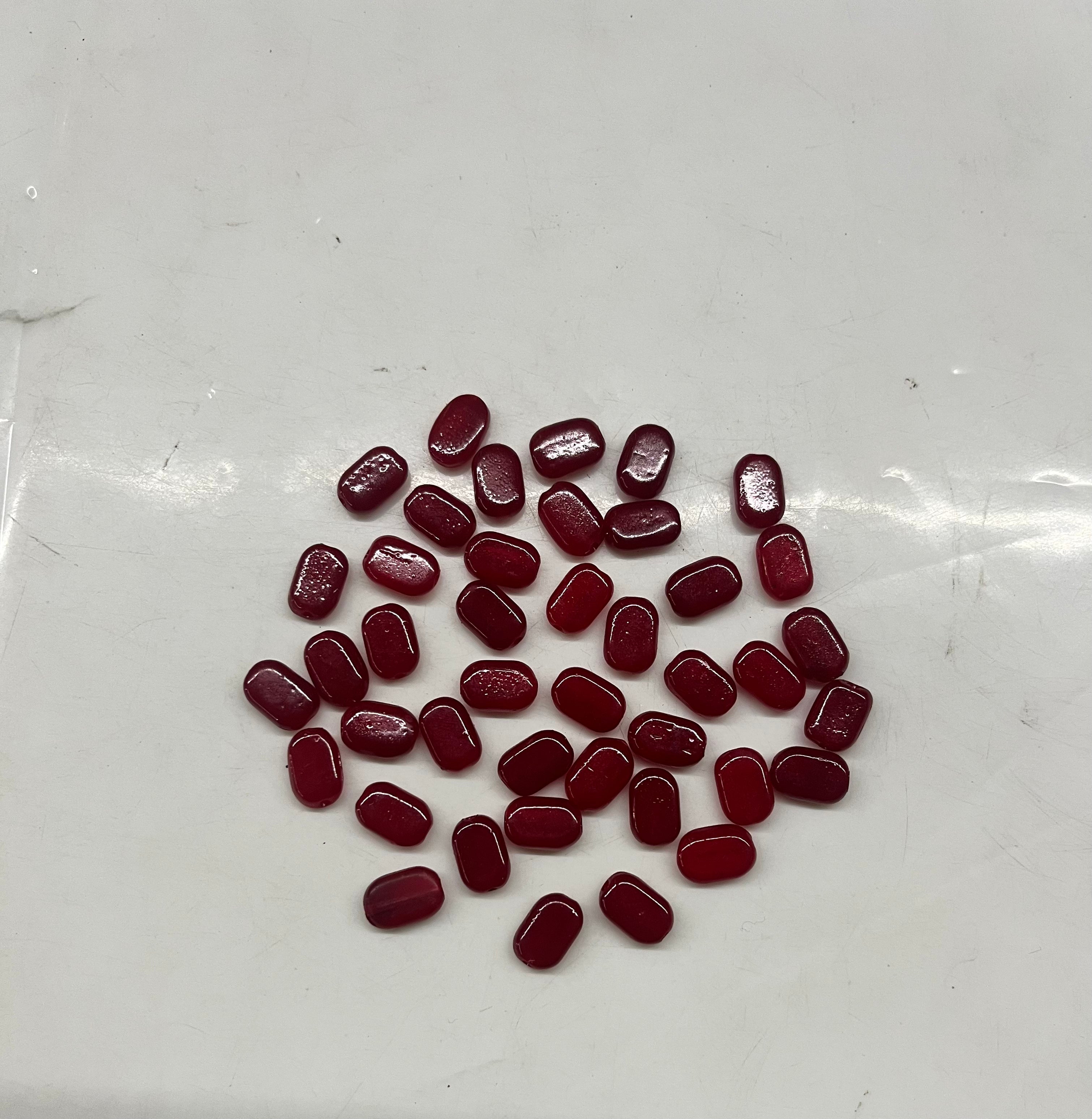 Red colour tablet beads -10mm 50g pack