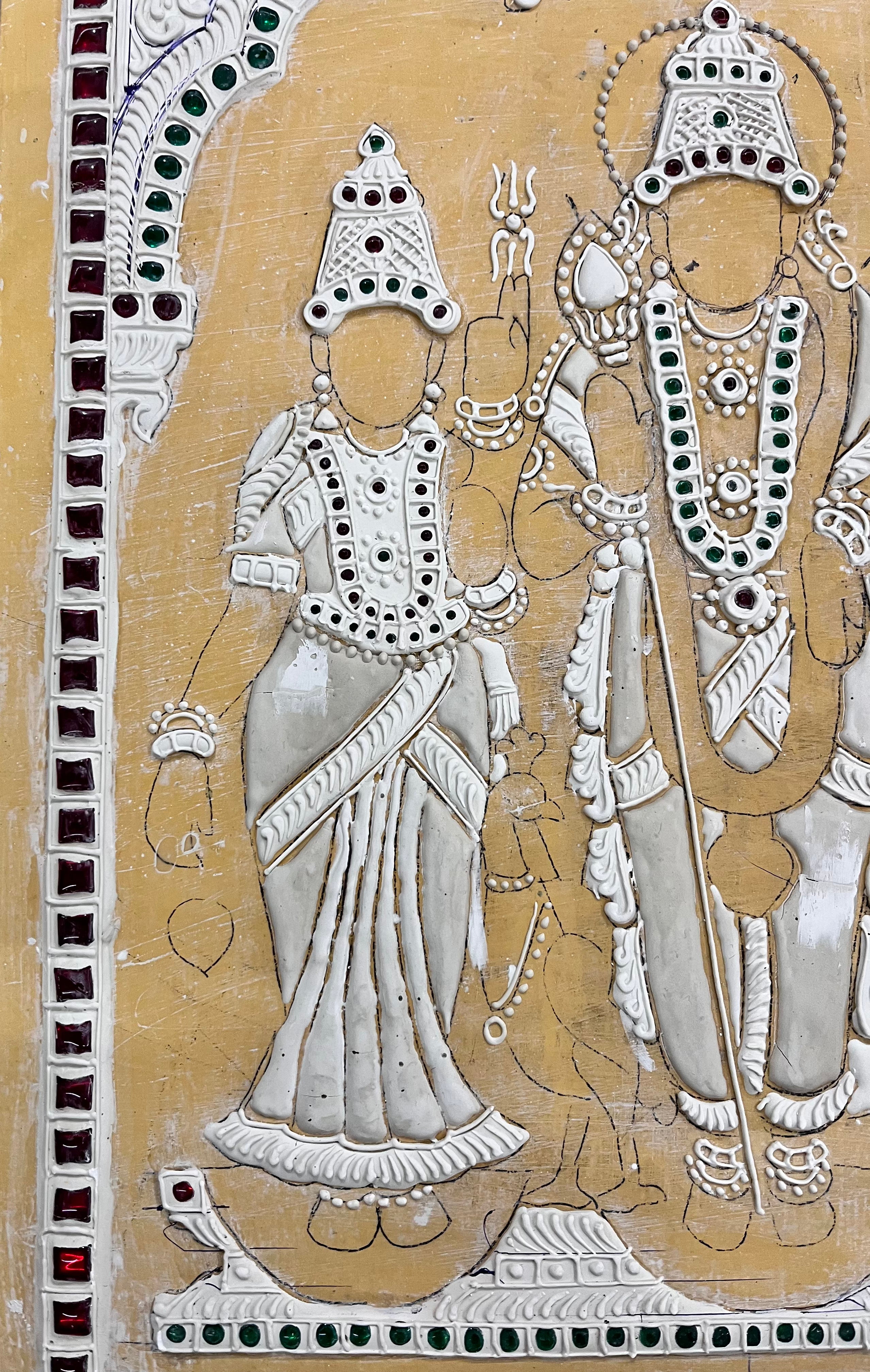 Murugan valli deivanai Tanjore Muck Board 12x15 -1Board(15 days delivery time)