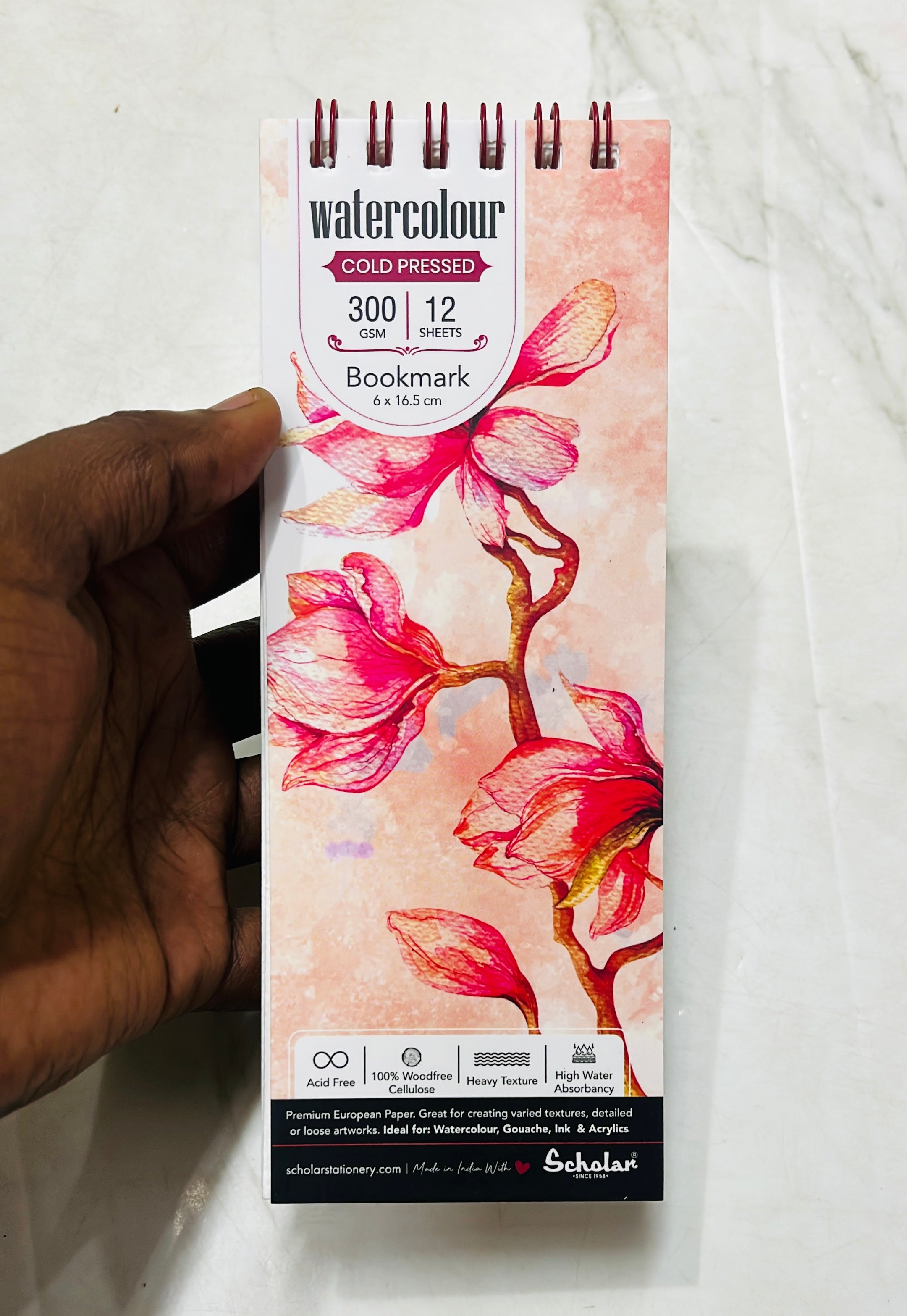Watercolour cold pressed 300gsm 12sheets -1pack /3346