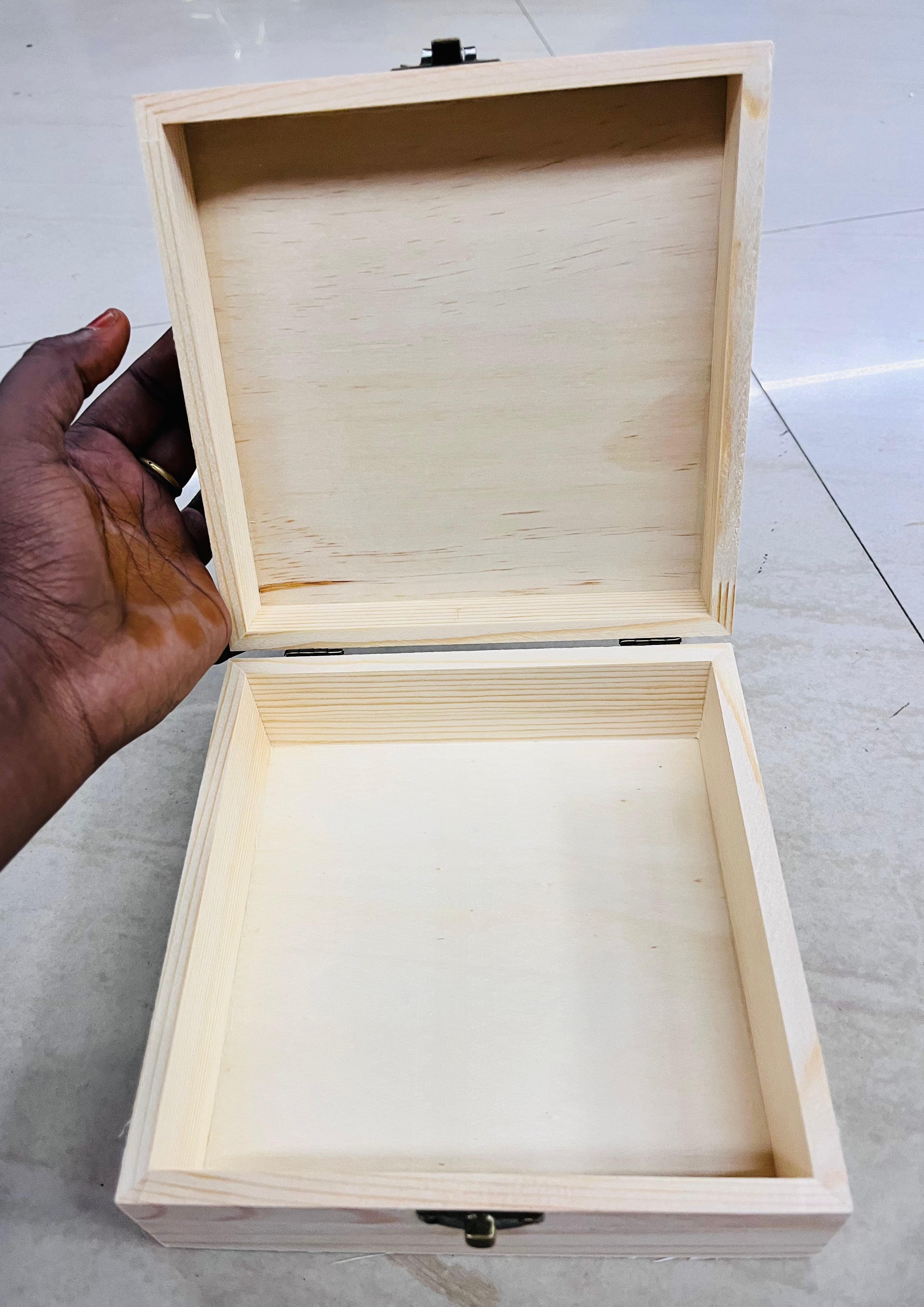Jewelry storage wood square box-1piece
