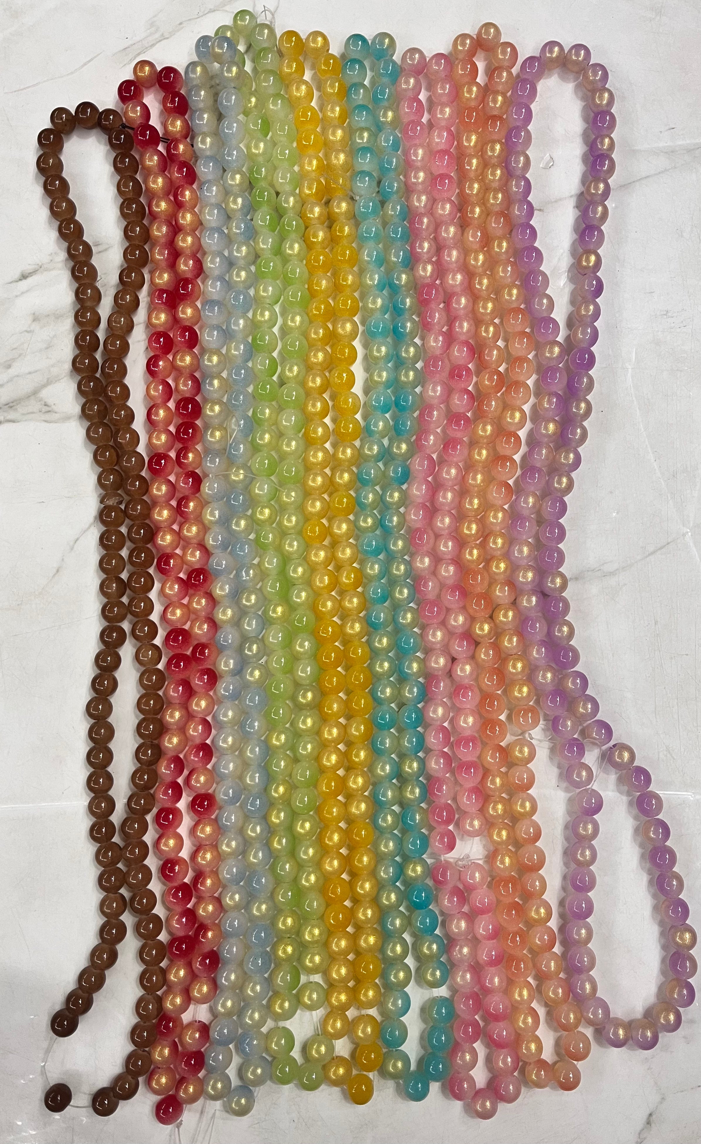 Mona beads 9mm -1line  approach 80pcs assorted colours any 3 pack