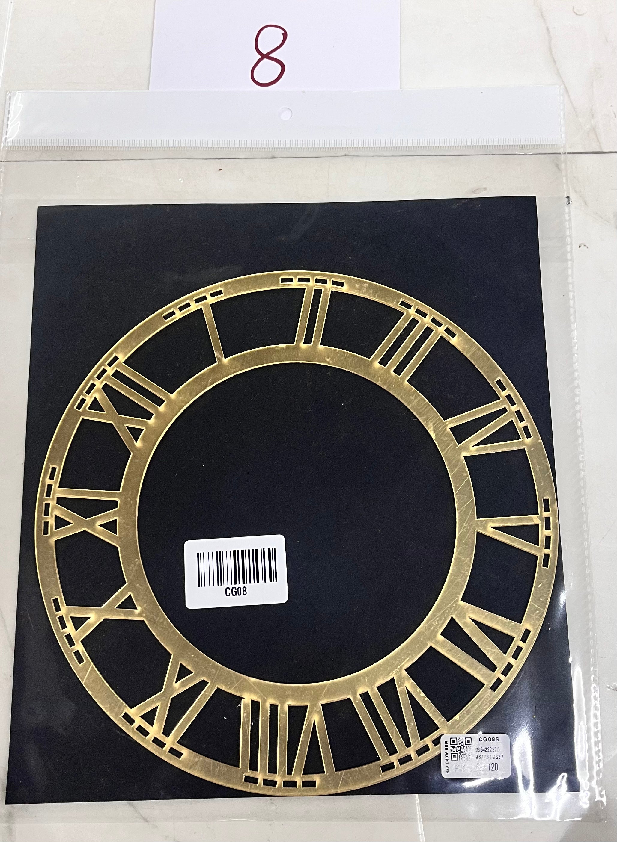 Acrylic clock round roman letter