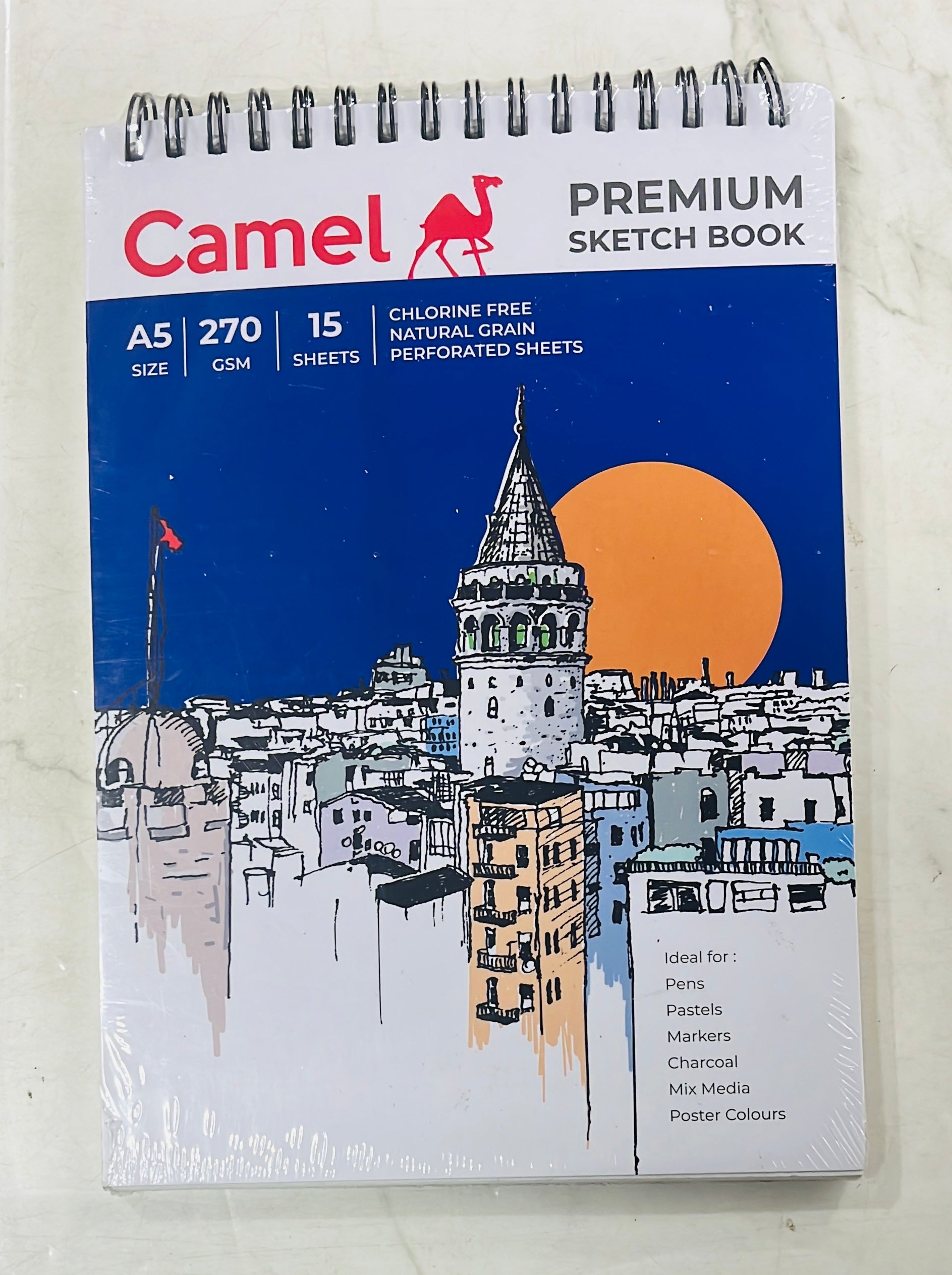 Camel premium sketch book A5size 15sheets -1pack /5900