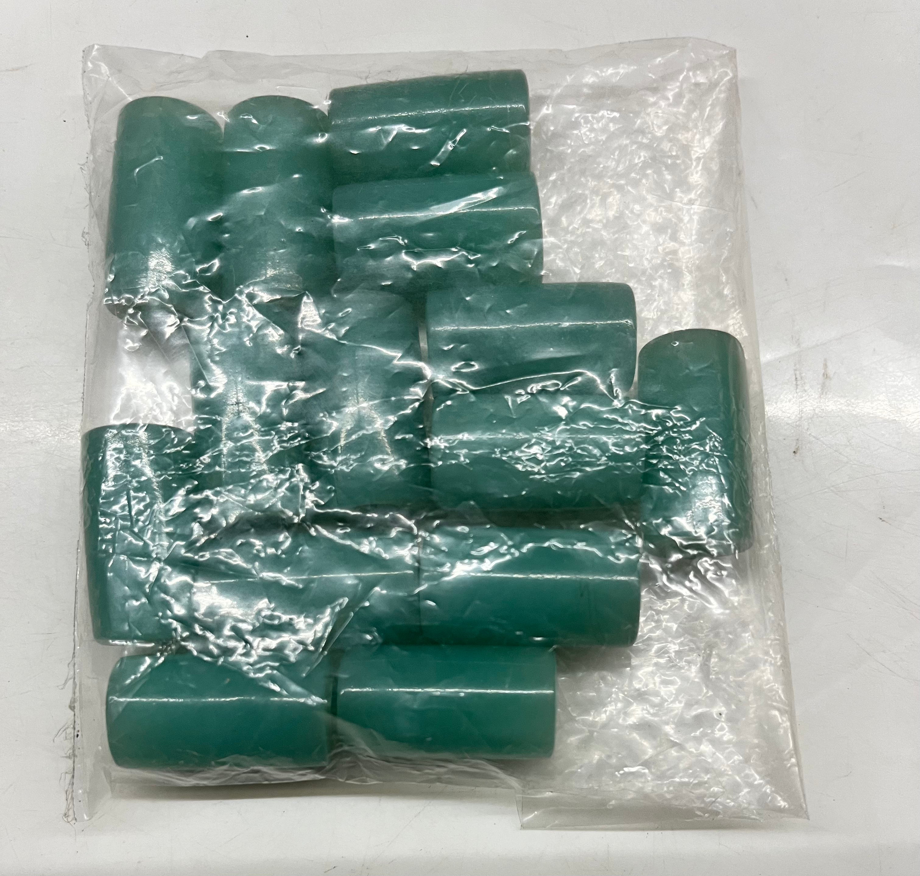 Drum Glass beads 22mm aqua green -50g pack
