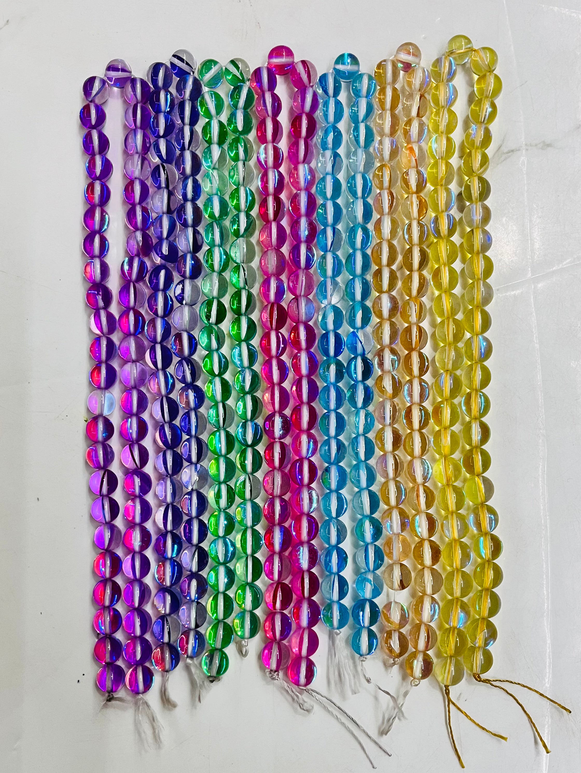 8mm double shining aura beads assorted colours any 3 pack