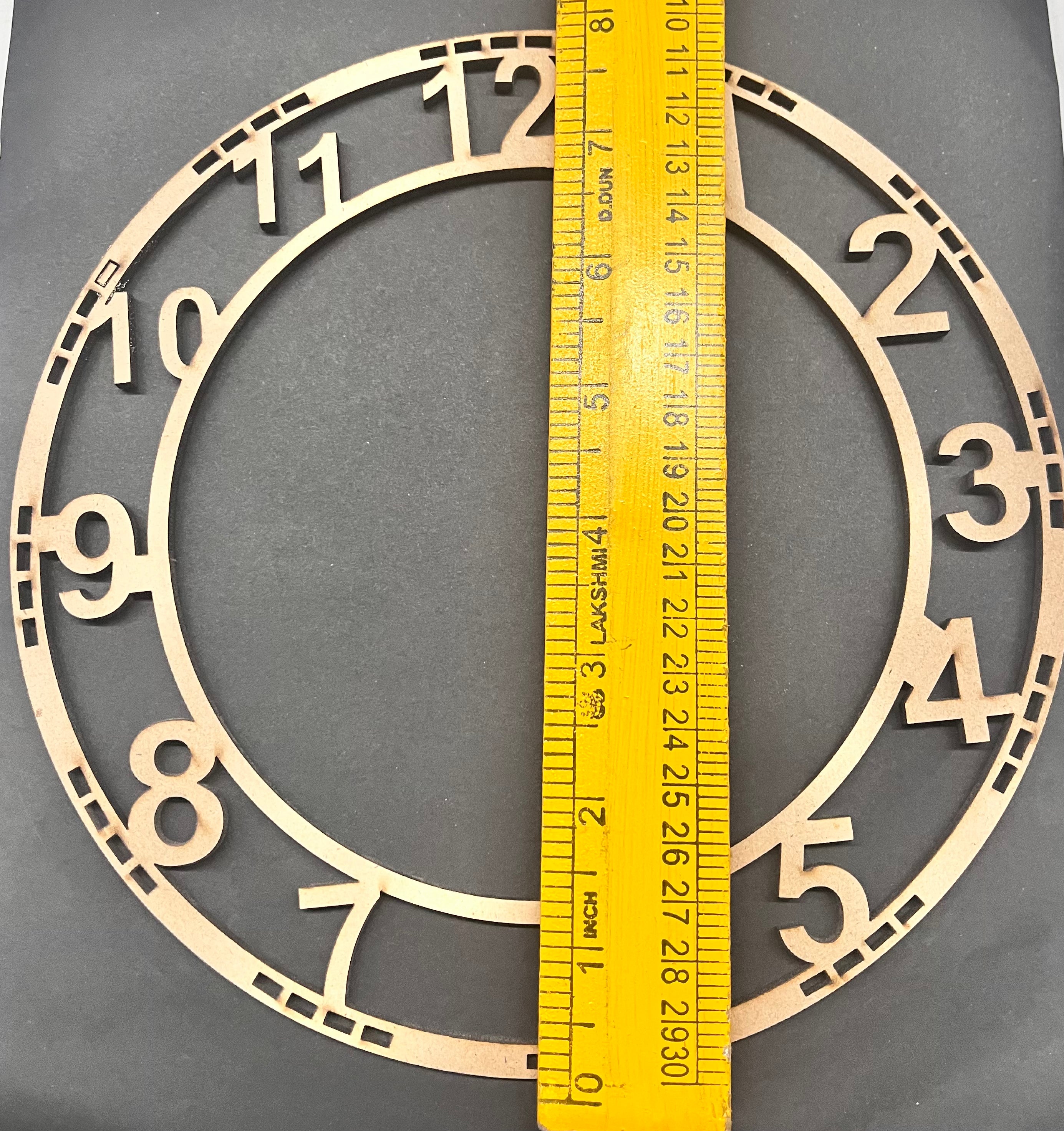 Wooden mdf clock number 8inch