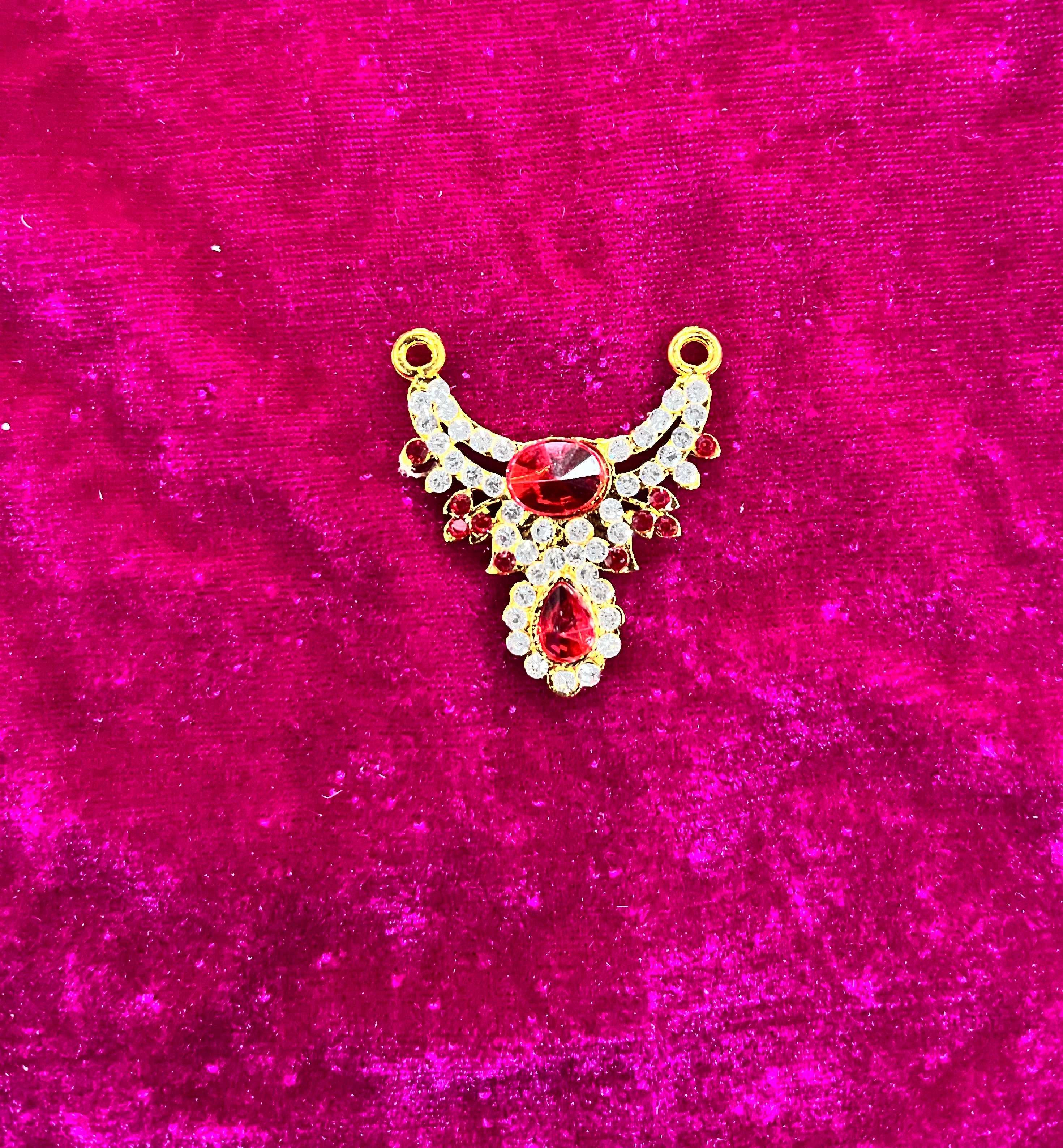 Necklace mini stone red -NLMSR Goddess jewelry-1piece assorted designs