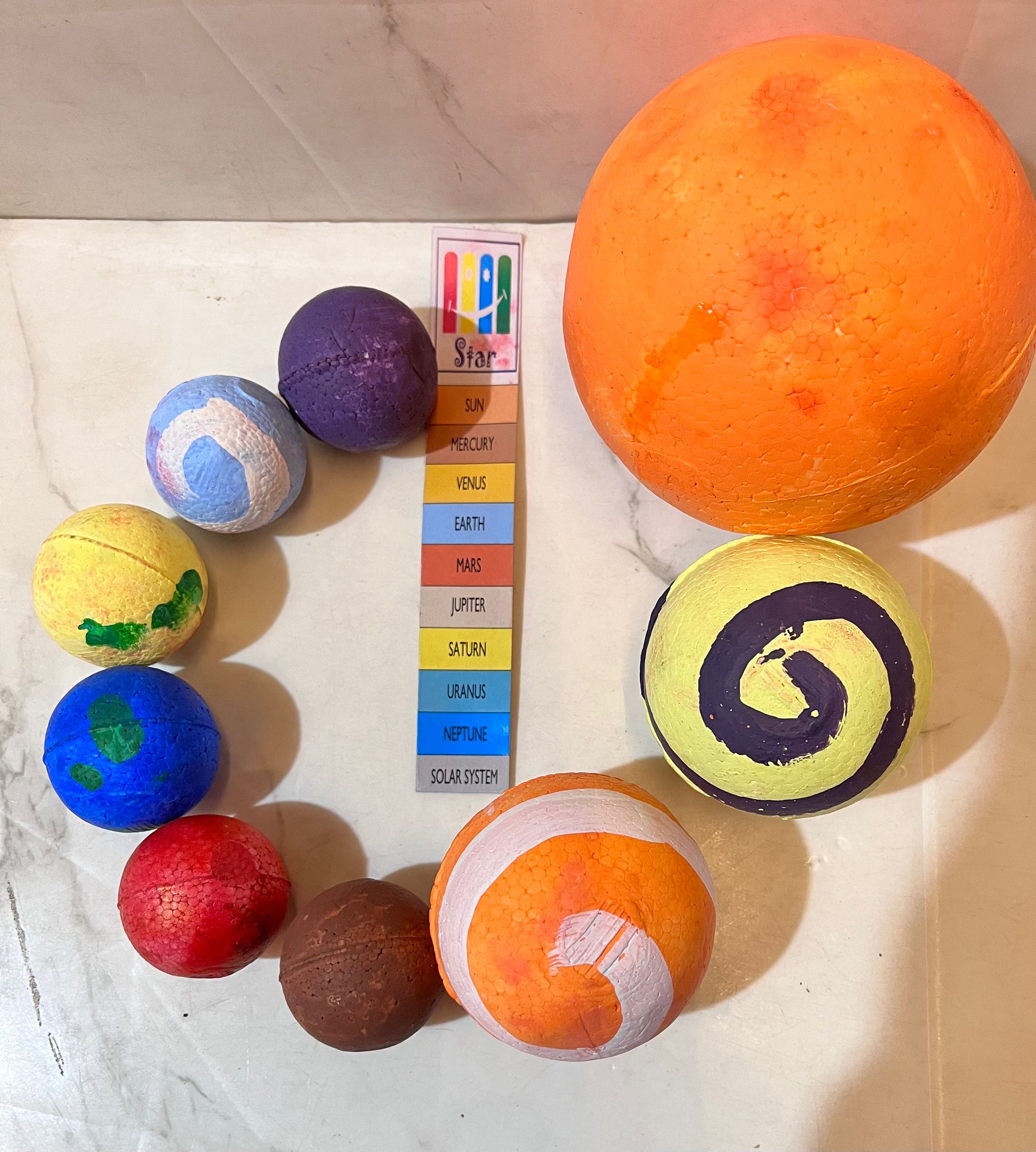 Solar system thermocol coloured-SSTC 1pack
