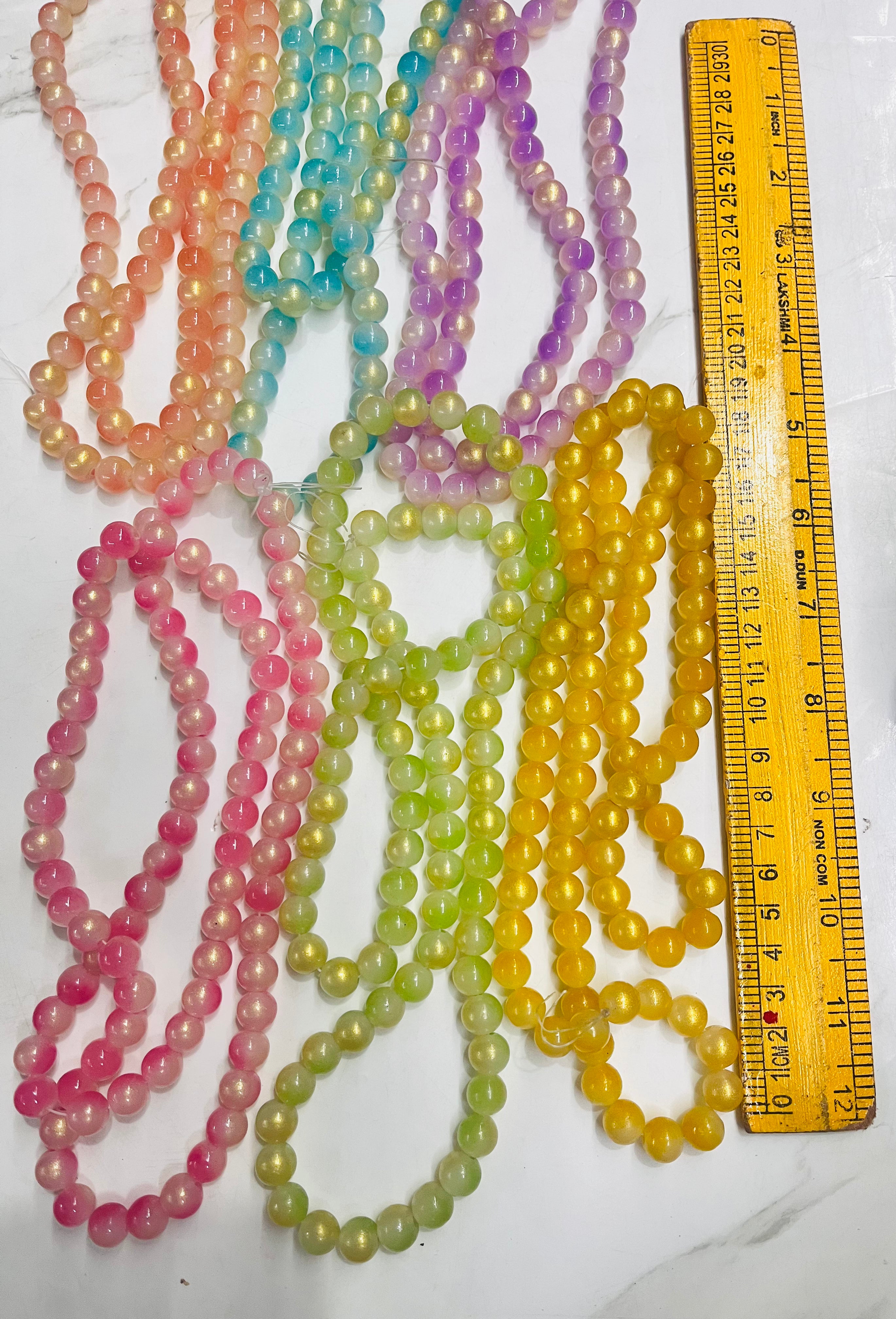 Mona beads 9mm -1line  approach 80pcs assorted colours any 3 pack
