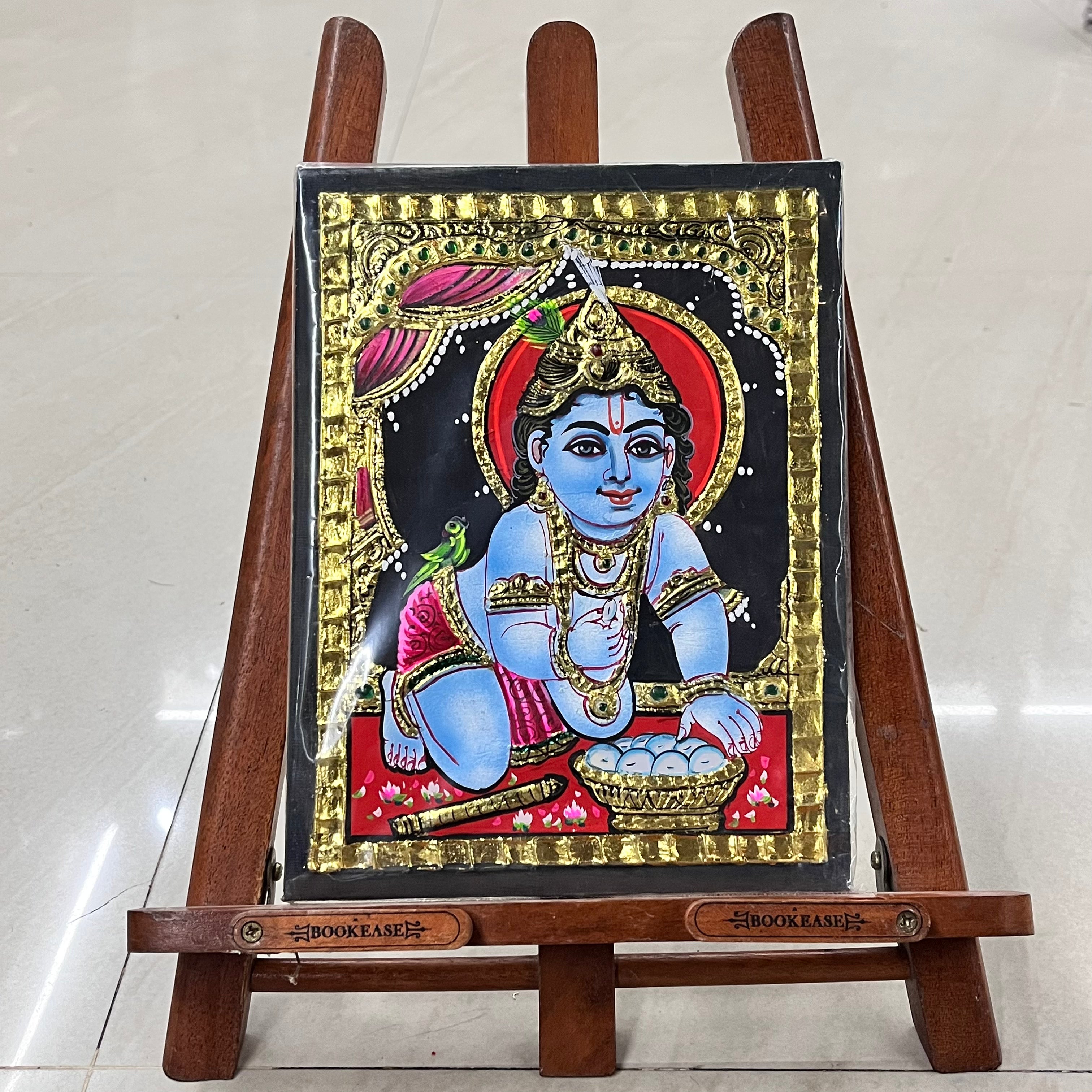 Little Krishna Tanjore painting 8x6 15days delivery form payment date-1pack