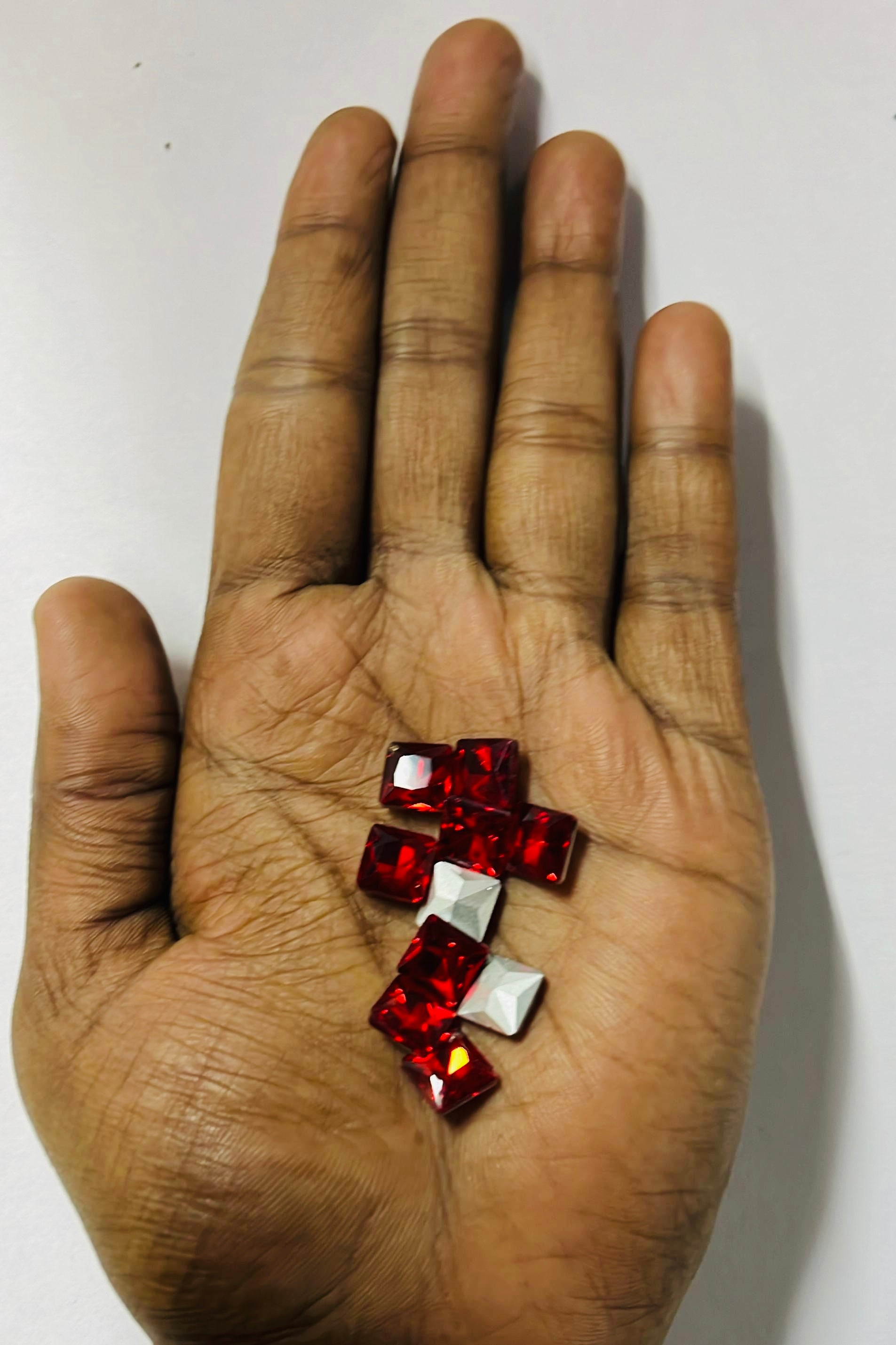 8x8-AD square Tanjore painting American diamond stone-10stones 1pack/3vibrant colours