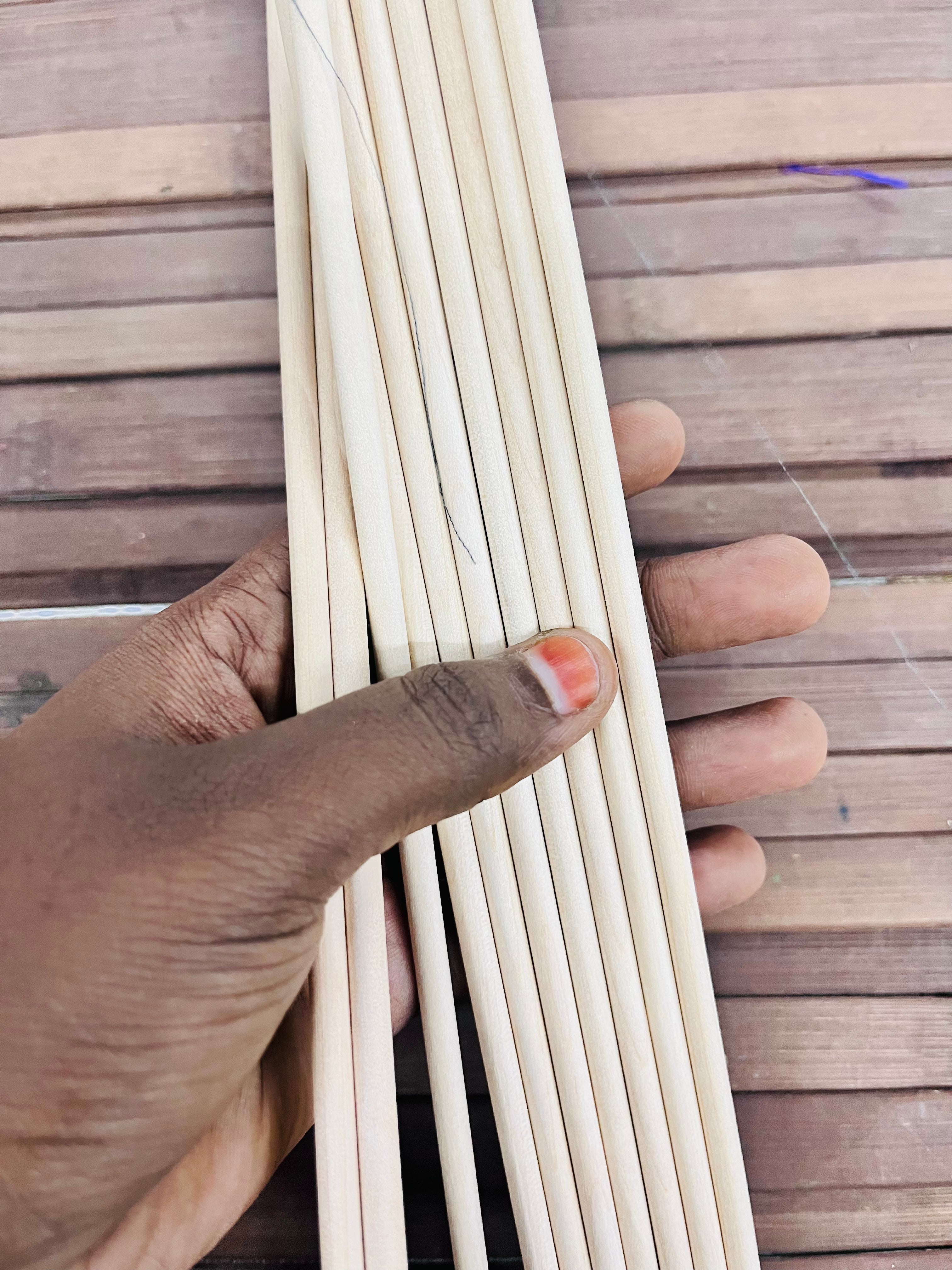 Chopsticks30cmx5mm round plain 10pcs pack -CS305
