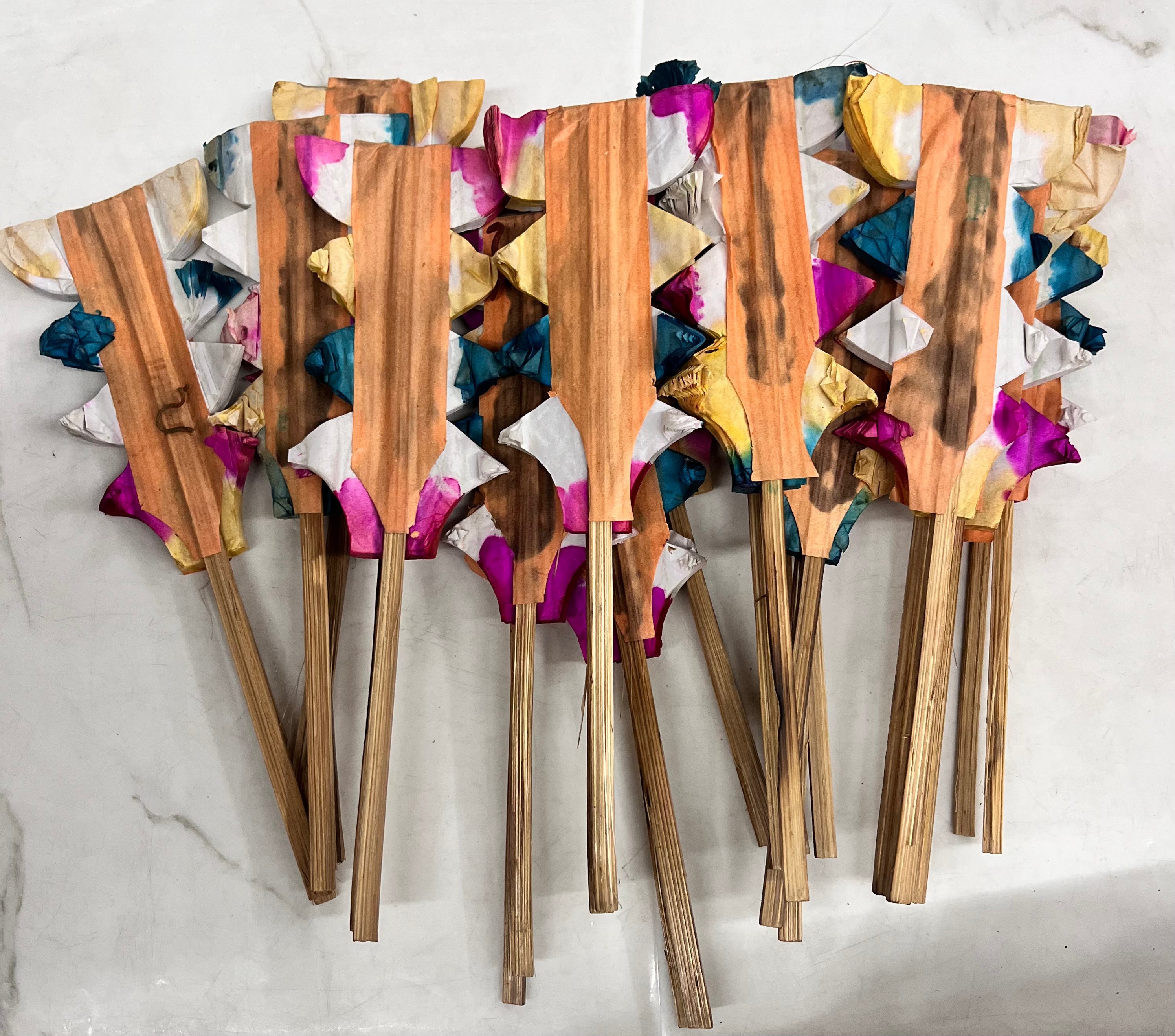 Paper fan (karagam  flower)10 piece pack