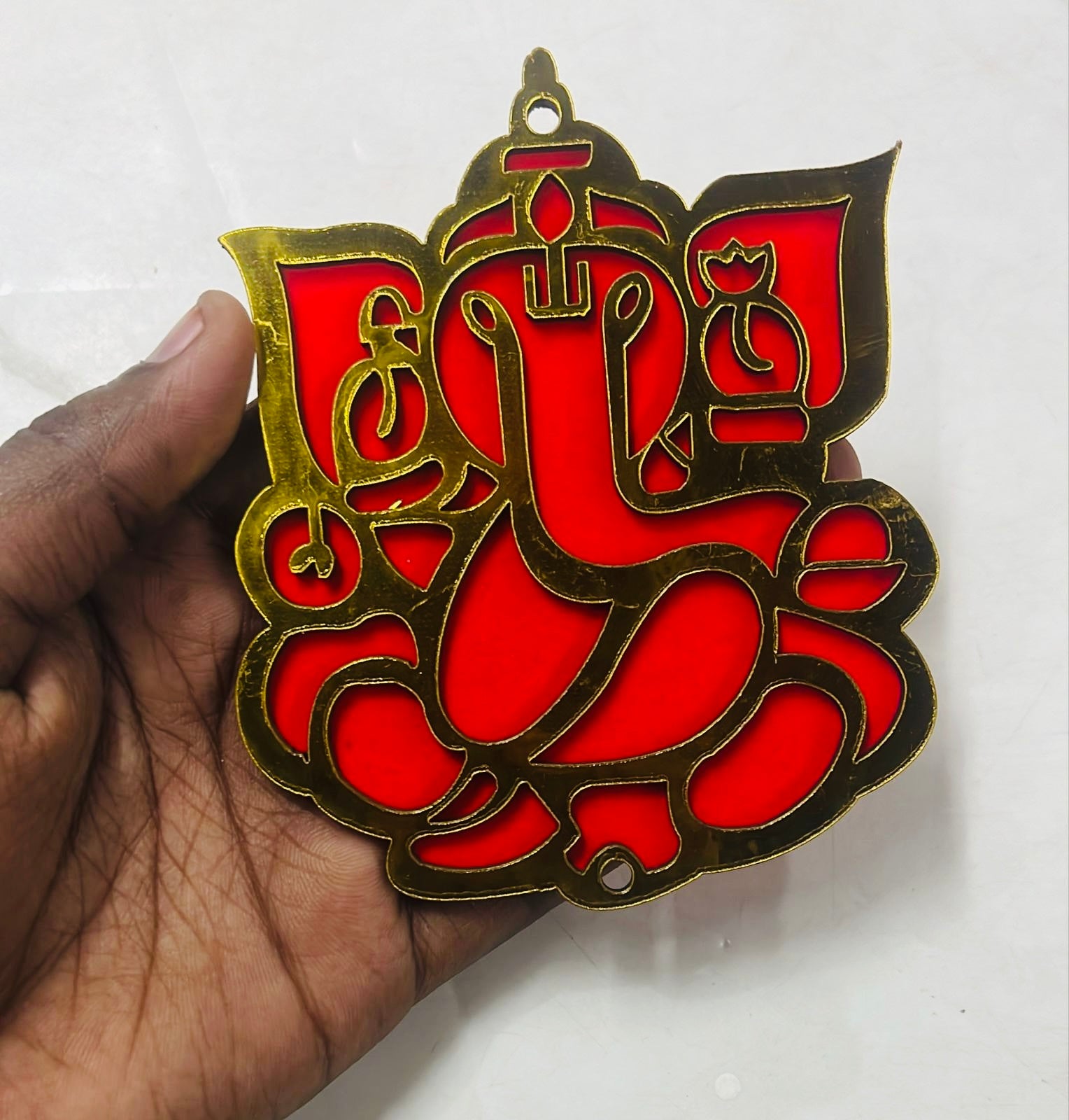 Vinayagar velvet Wooden cutout 4inch-4piece pack