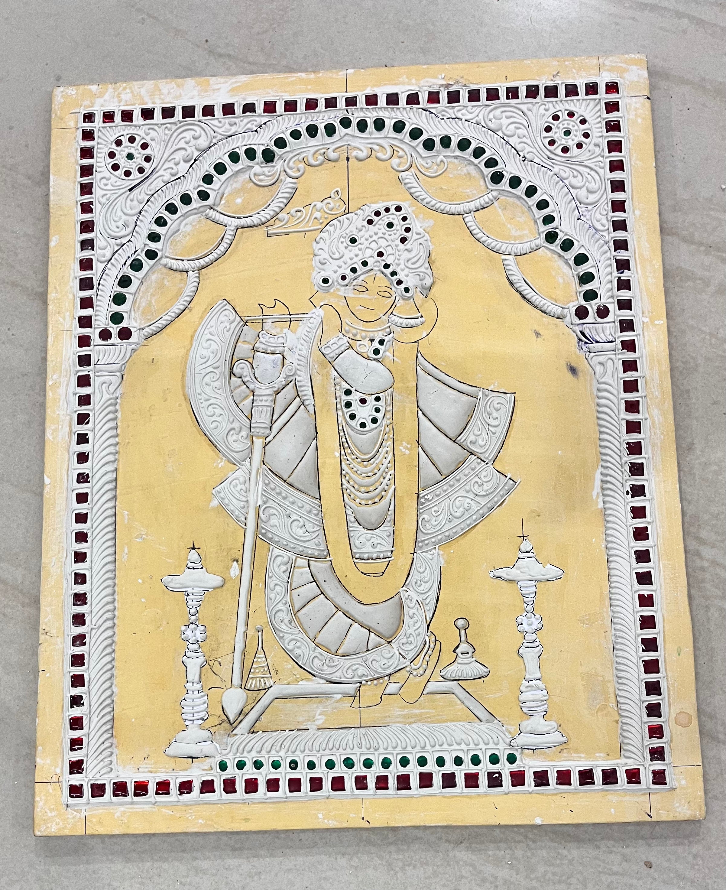 Isckon Krishna Tanjore Muck Board 12x15 -1Board(15 days delivery time)