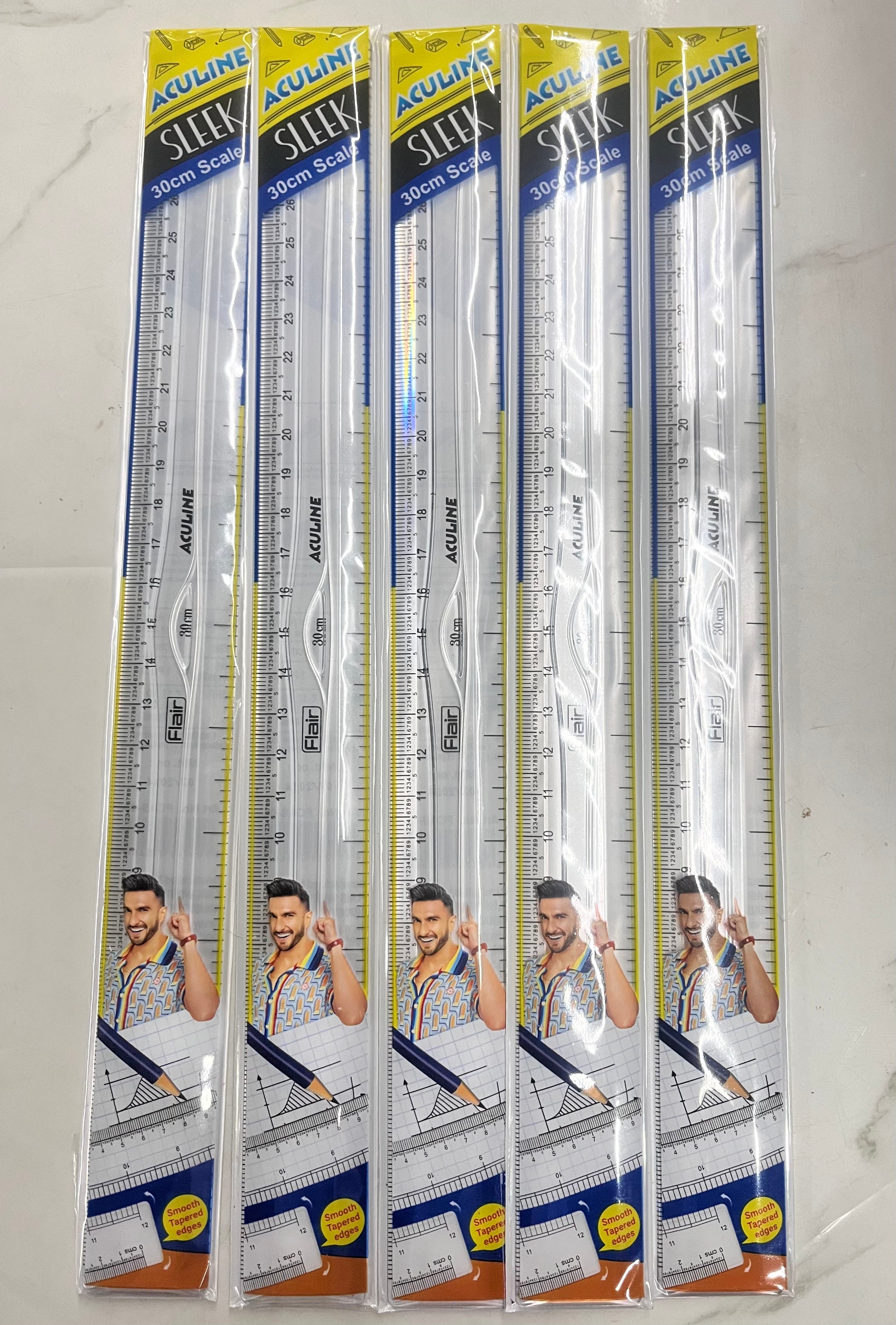 Transparent scale- 30cm-10piece pack