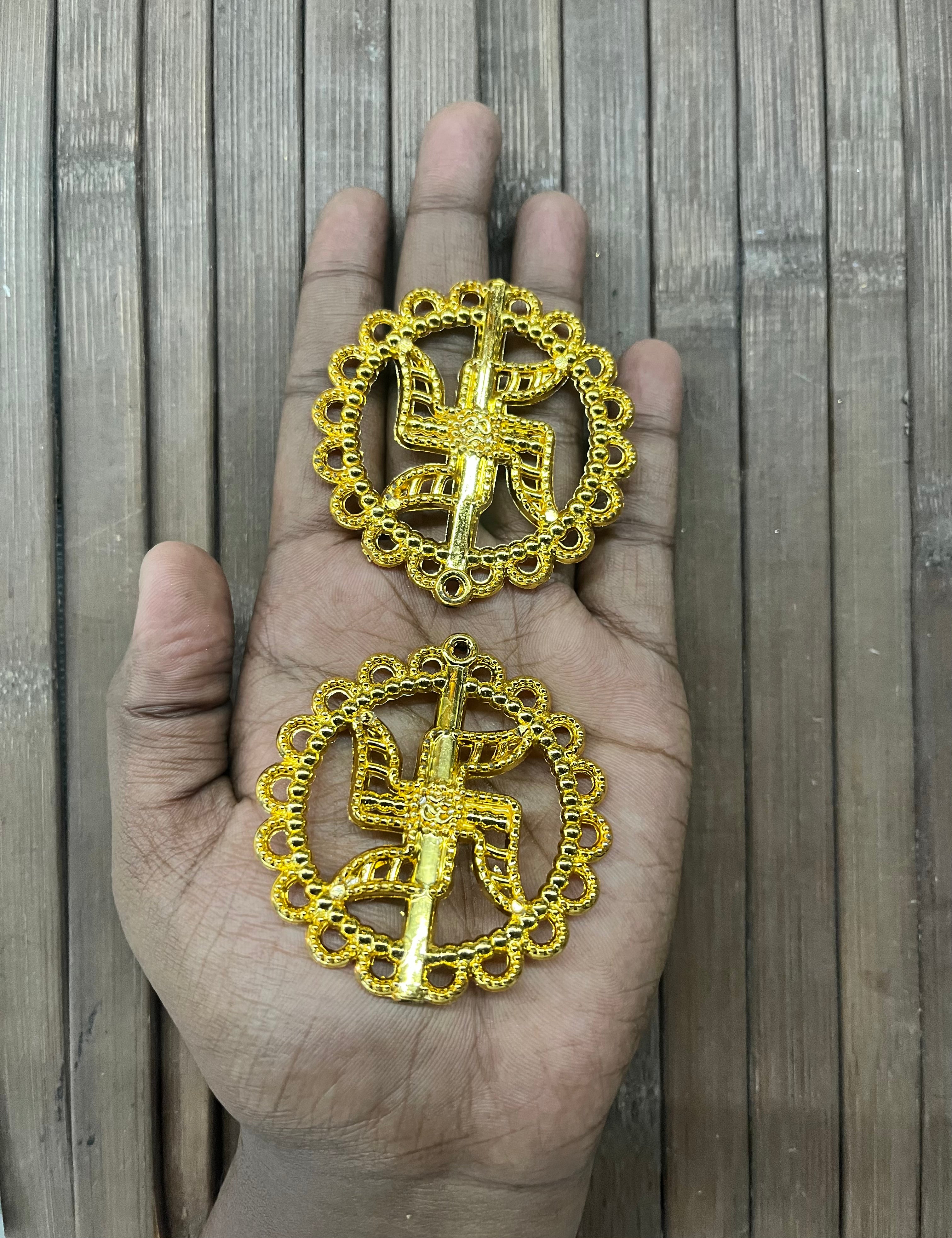 Acrylic gold thoranam ring 4.5inch-50g pack