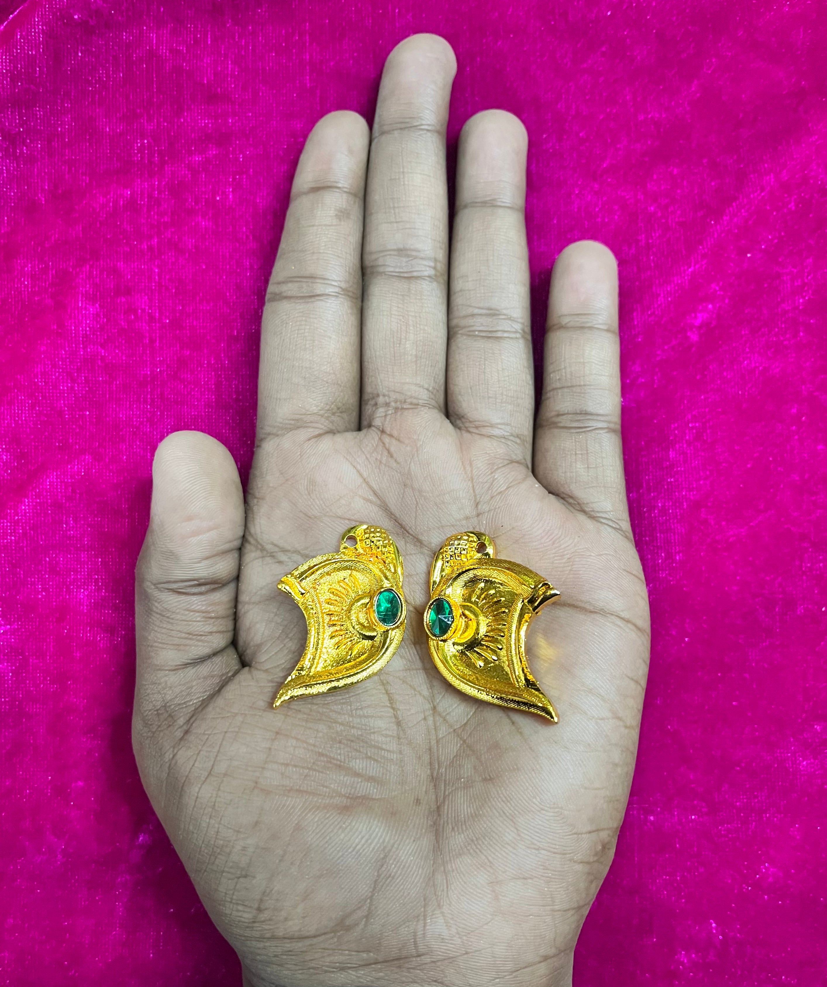 Gold ganesh ears gold cut (3inch&4inch )Goddoss jewelry-1piece pack