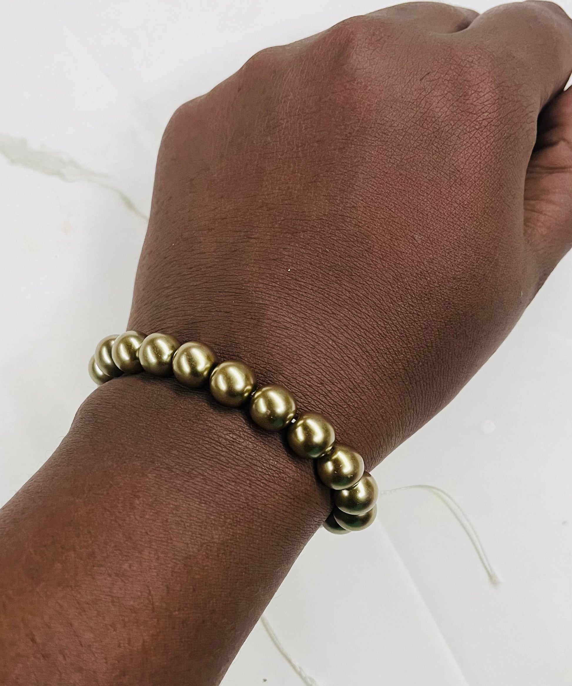 8mm high quality metallic pearl beads -any 2pack