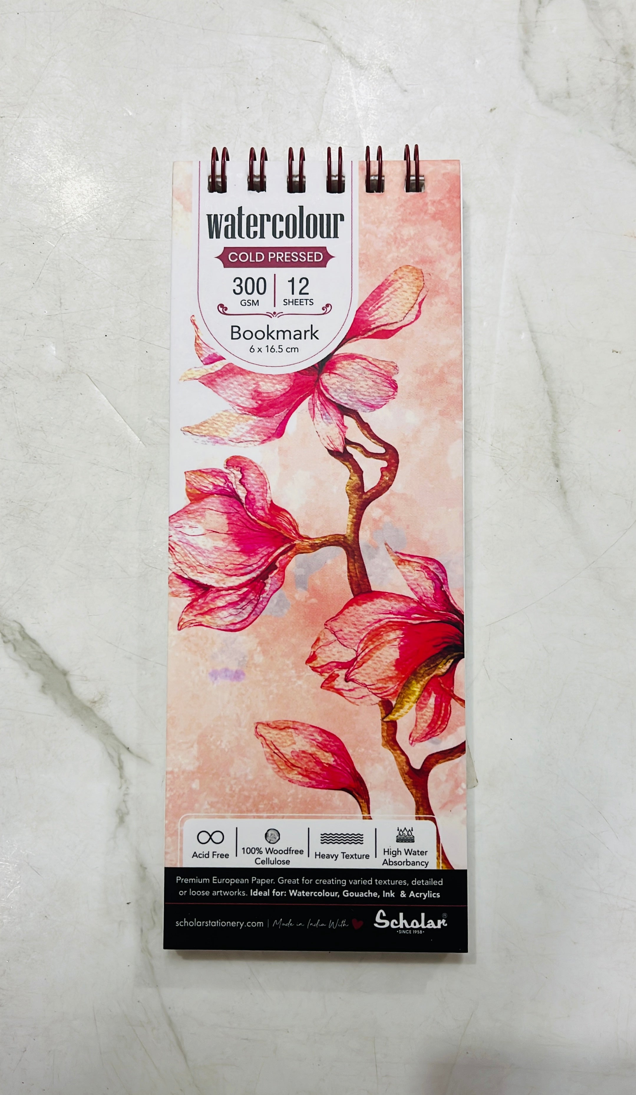 Watercolour cold pressed 300gsm 12sheets -1pack /3346
