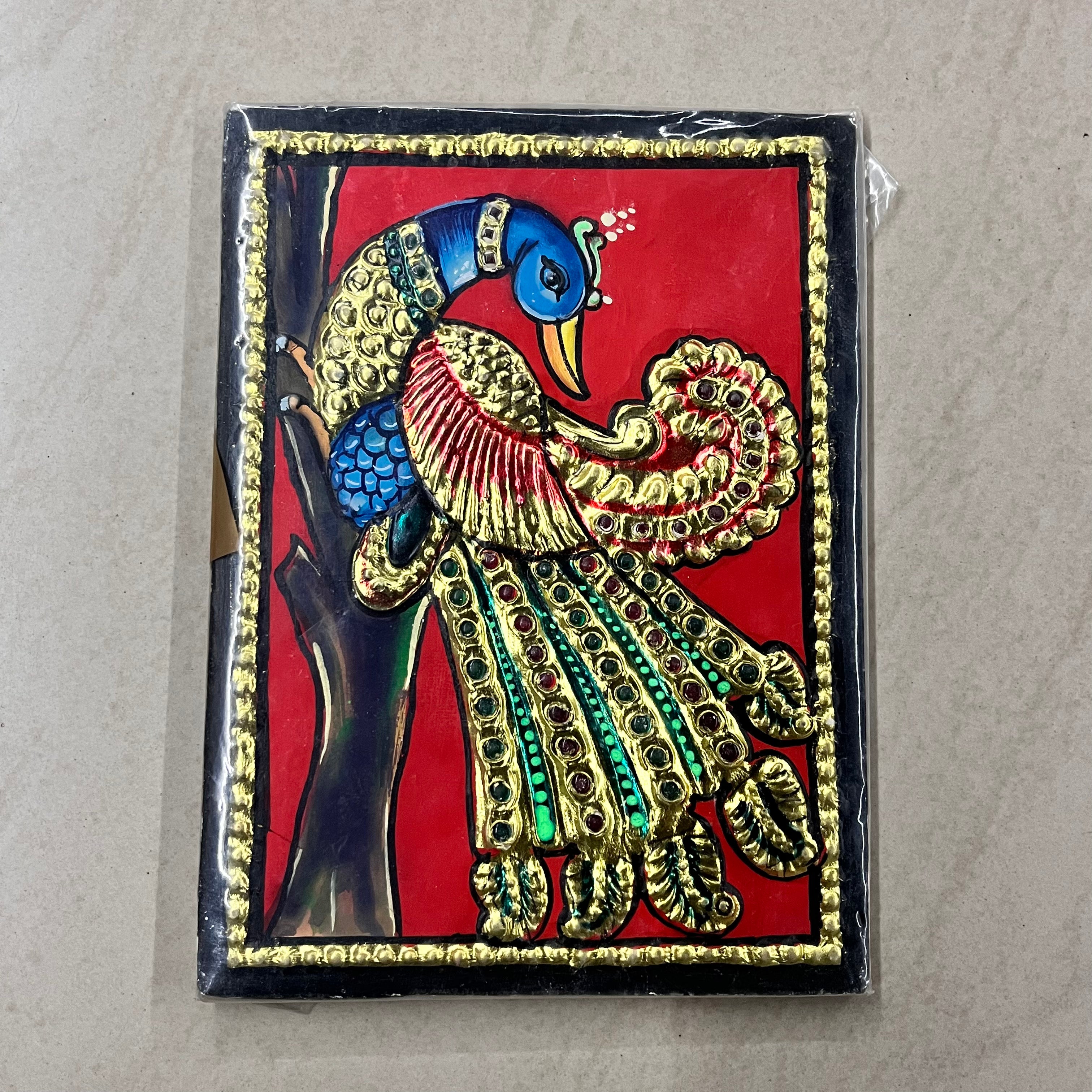 Peacock Tanjore painting 8x6 15days delivery form payment date-1pack