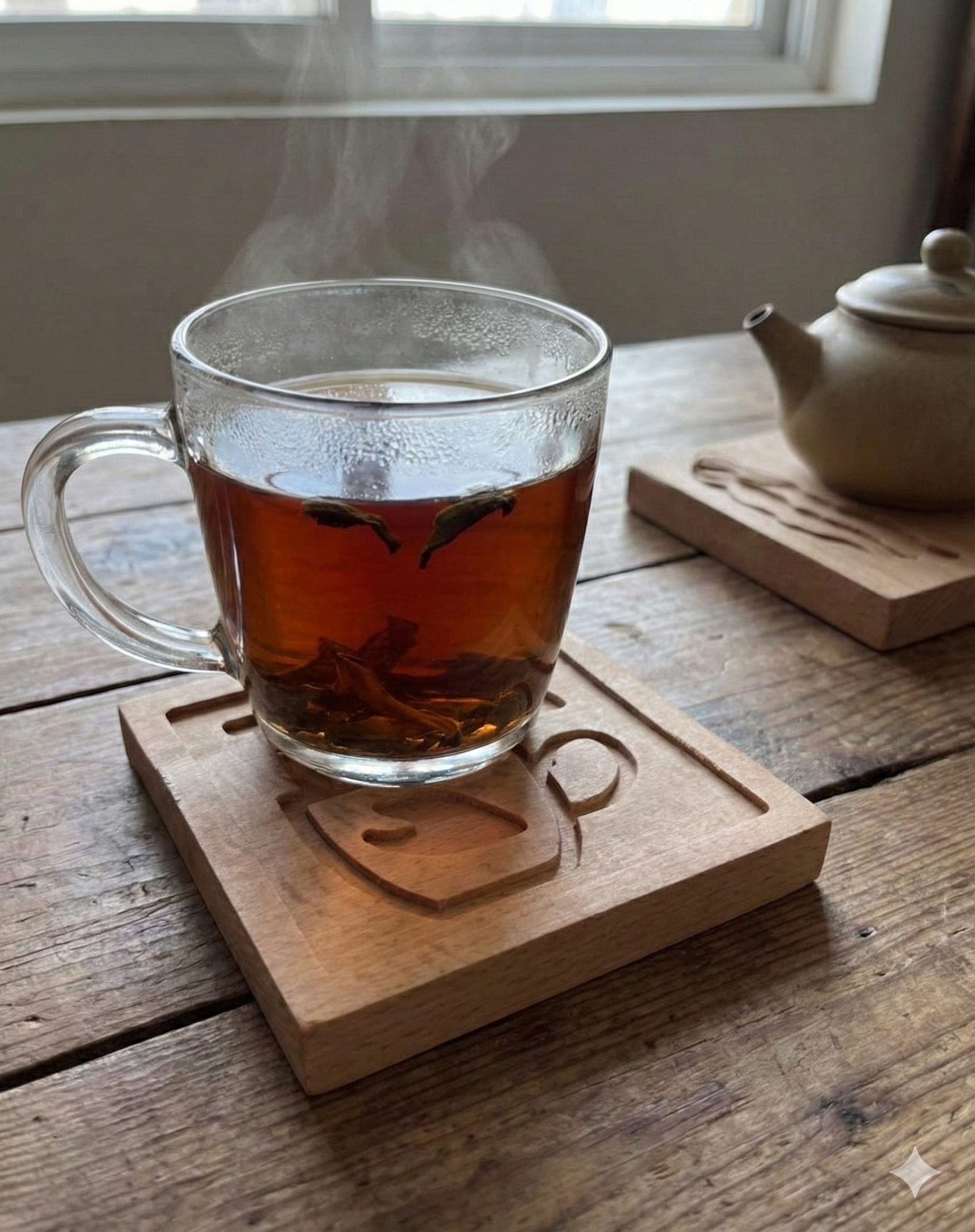 3d Wooden tea coaster-3DWTC (Assorted 2 piece )