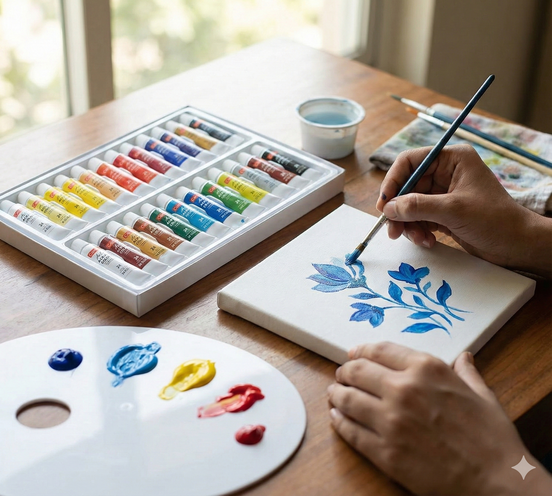 Camel artist acrylic colour 24 shades 9 ml