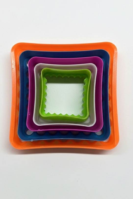 square Plastic Designer cutter 2 in  1 set-PDCUT