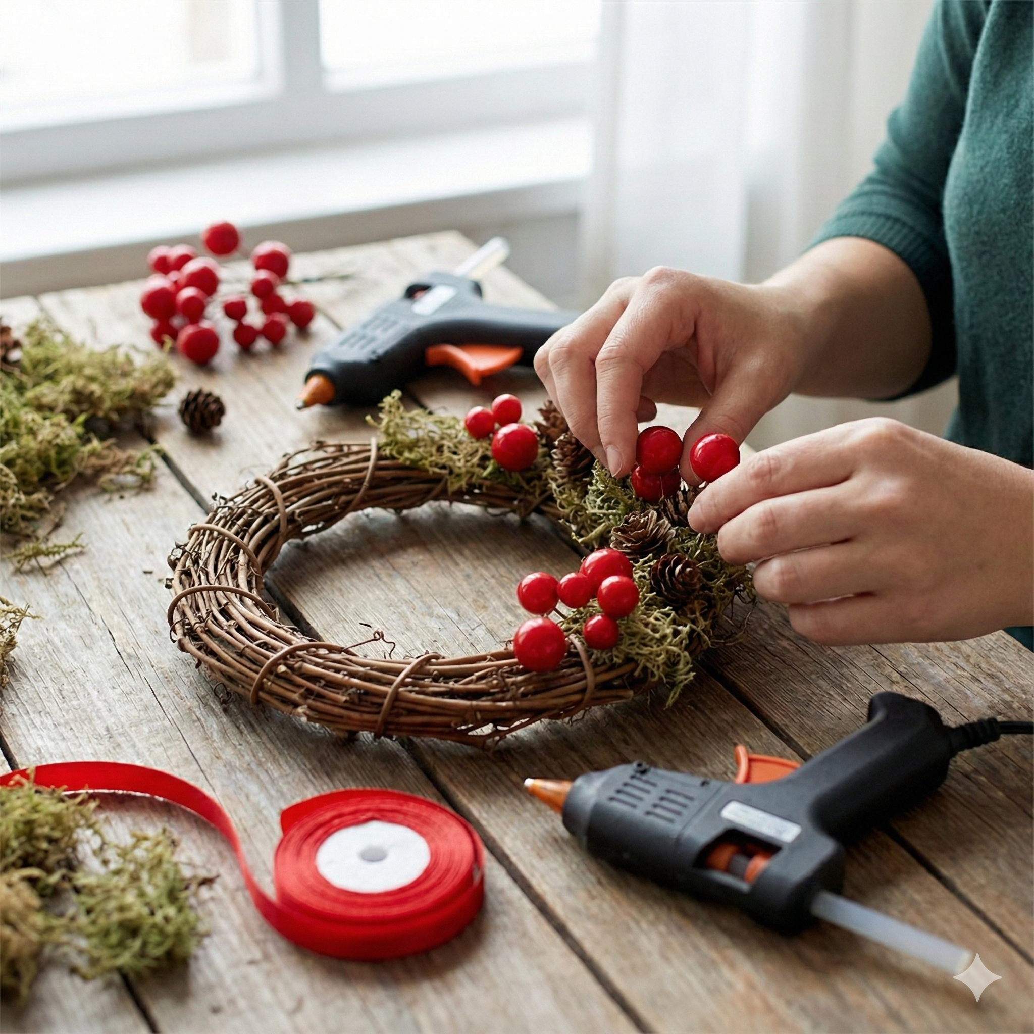 Artificial Berries 20 pc red