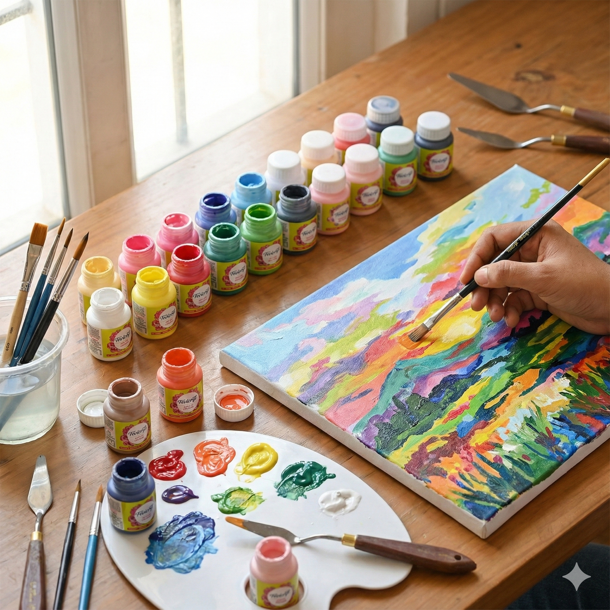 100ml Fevicryl 40 shade acrylic colour set