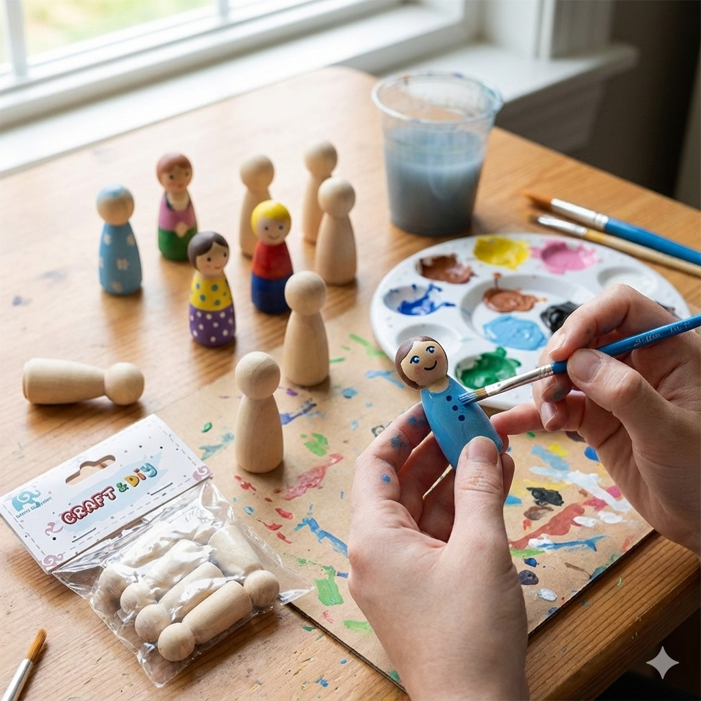 Wooden peg pack of 3