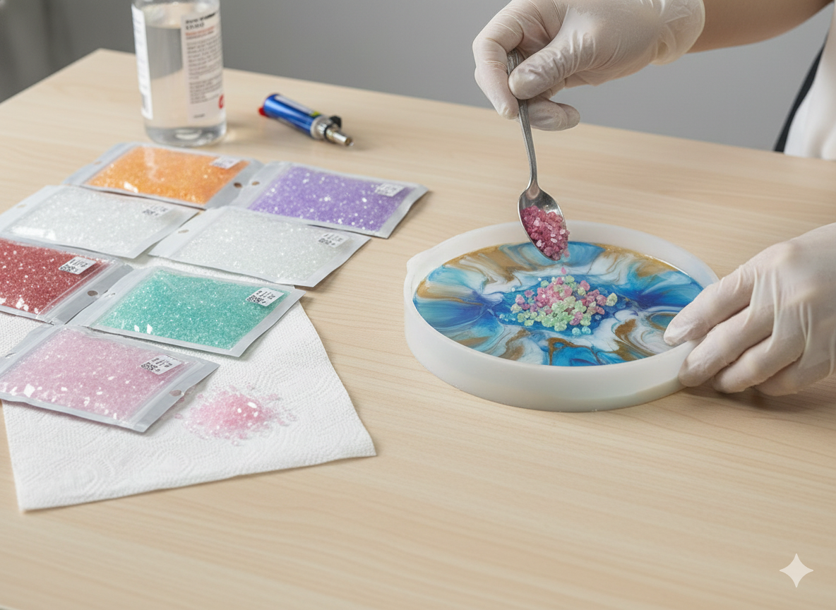 Resin crystal stone assorted 2 color-RCRS