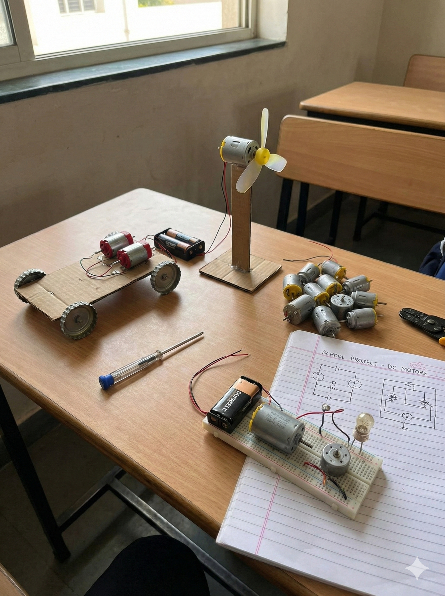 School Project DC motor 7- DCMOT (3 pieces) – KnowHowArtCraft