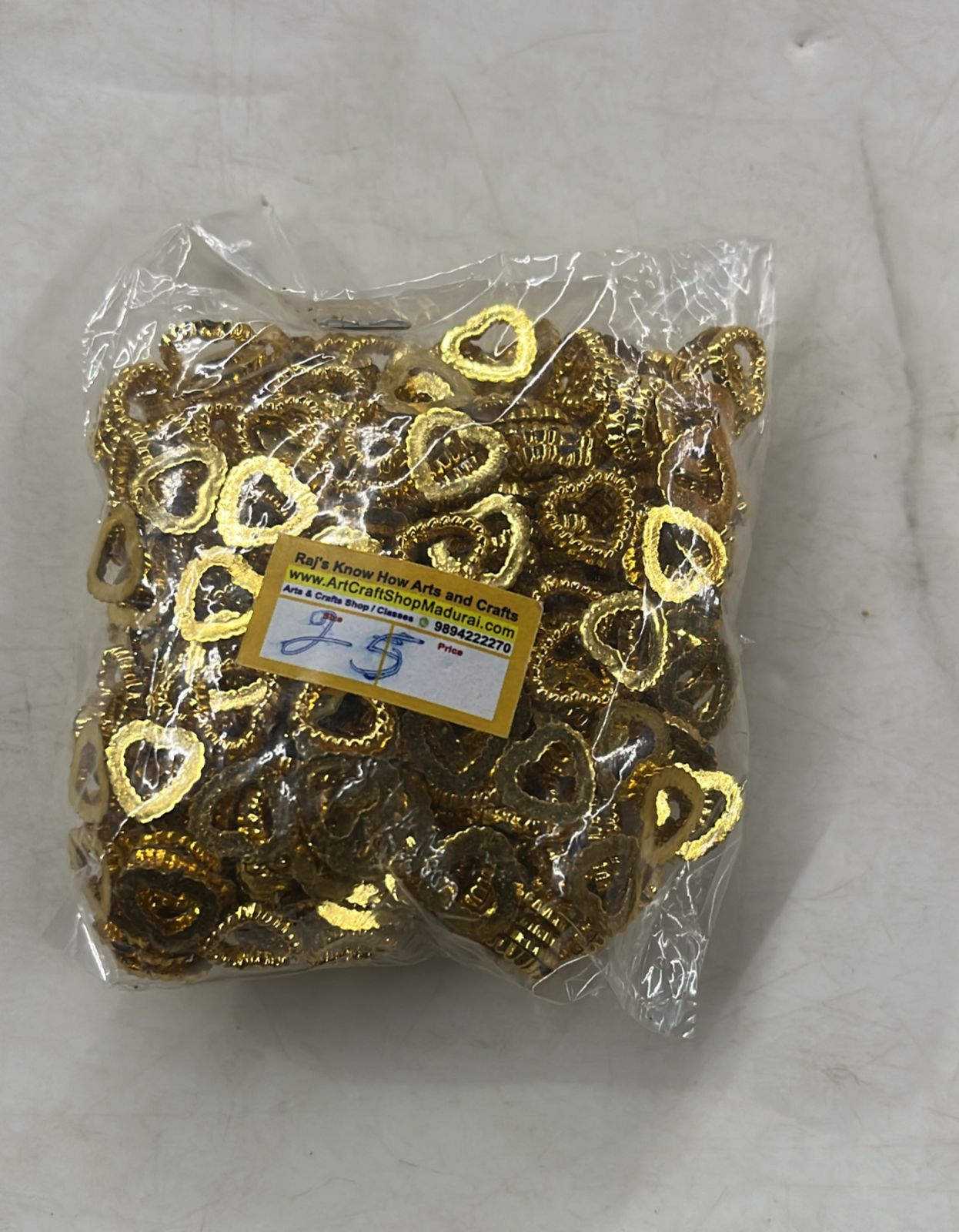 Golden Acrylic frame for kundan stone -25g pack assorted designs approximate 50pieces